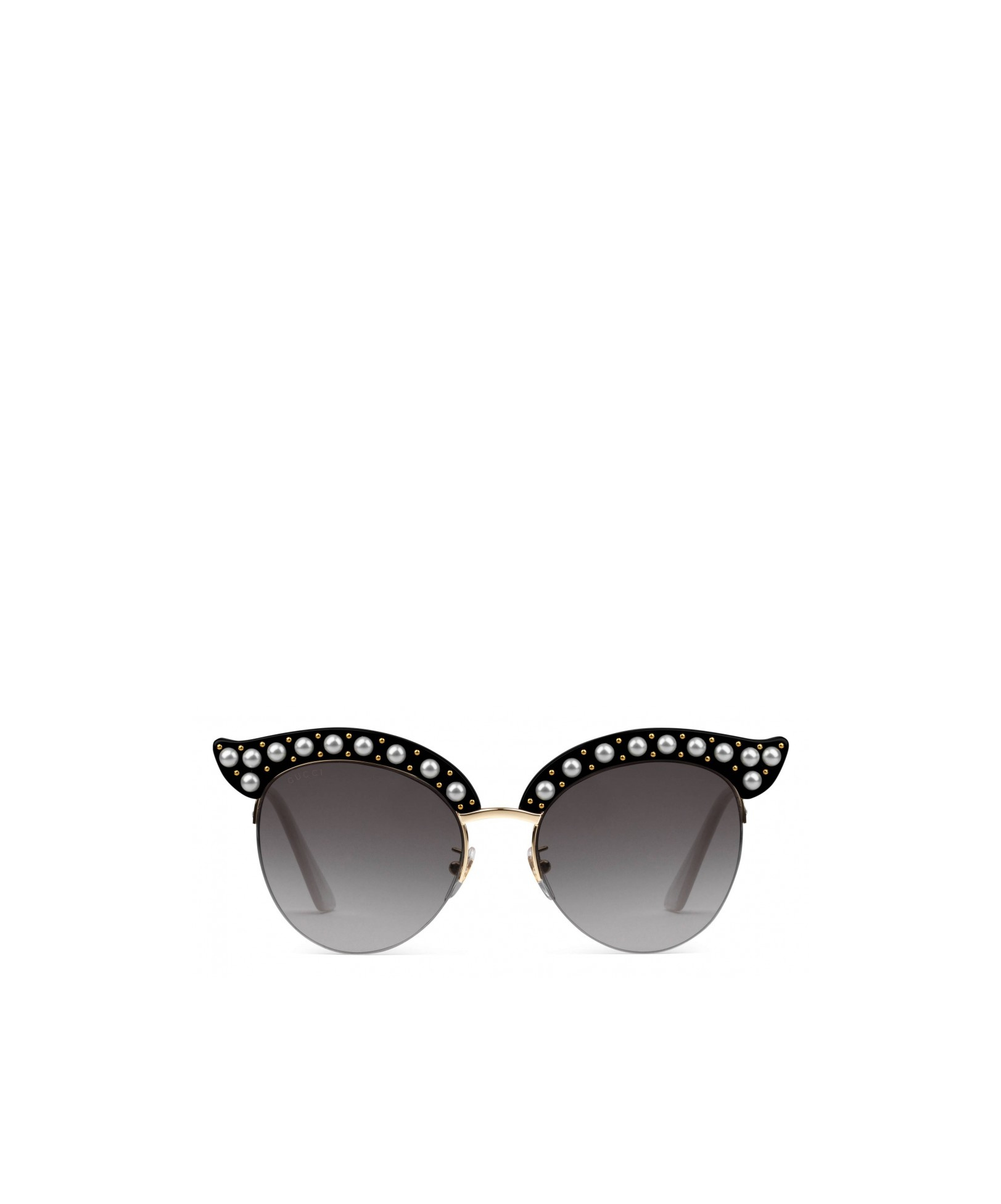 Gucci Pearl Cat's Eye Sunglasses In Gray