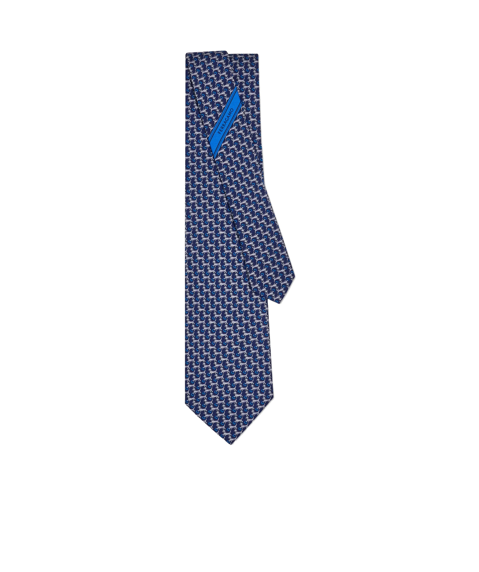 Ferragamo Dachshund Print Silk Tie