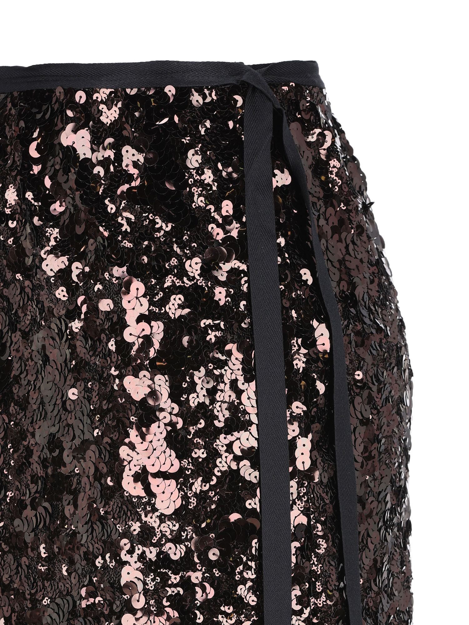 Prada Plum-coloured Sequined Skirt Women In Brown