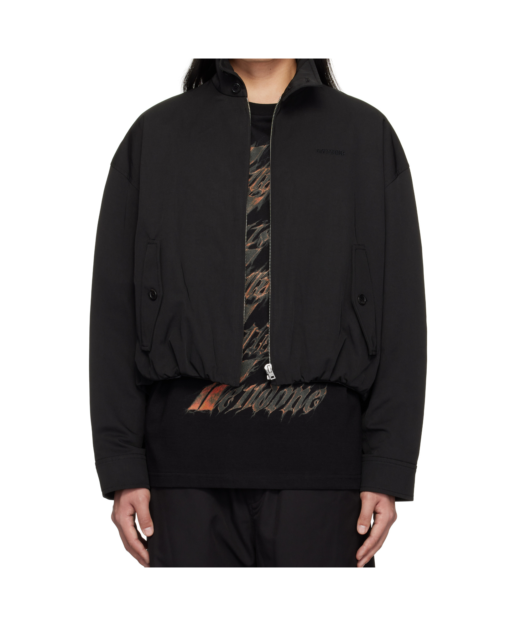 We11 Done Long Sleeve Casual Jacket In Black