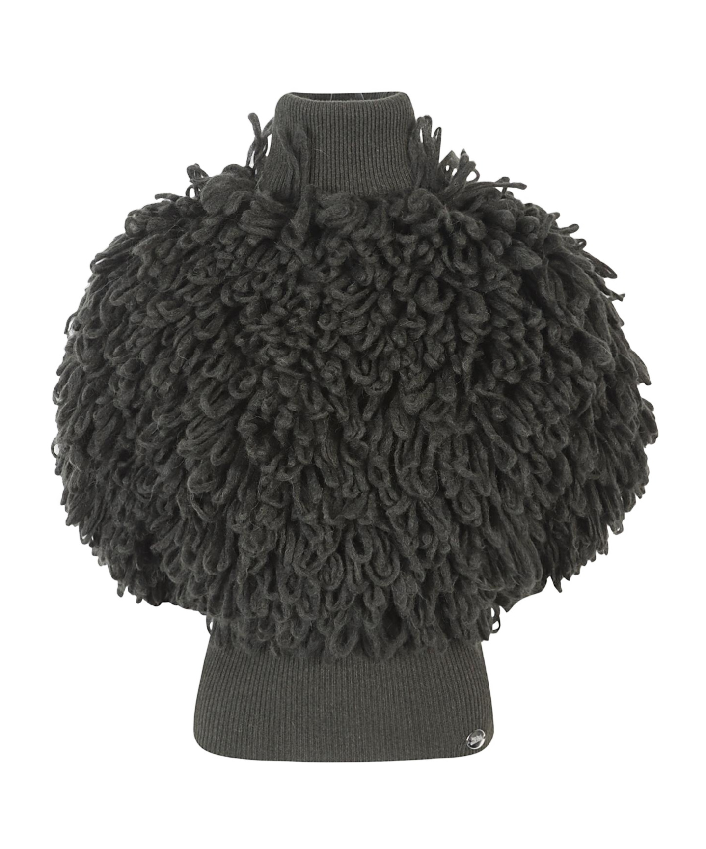 Jean Paul Gaultier The Sleeveless Loop-stitch Sweater In Gray