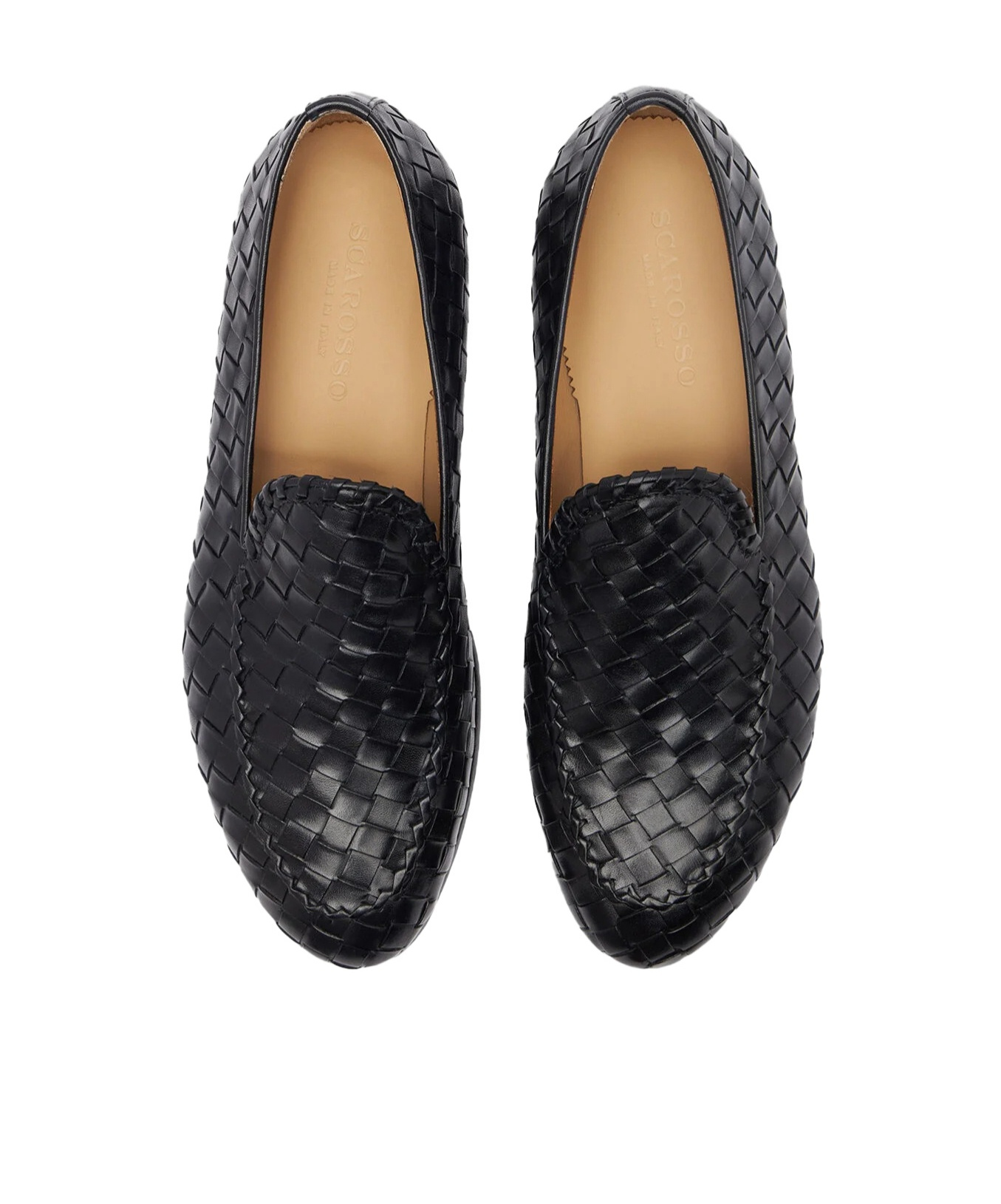 Scarosso Vittorio Interwoven-designed Loafers In Black