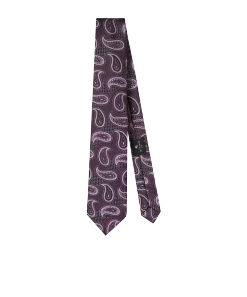 Etro Paisley Jacquard Tie In Purple