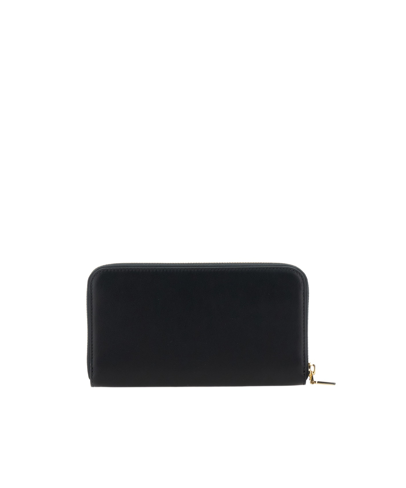 Ferragamo Hot Stamp Leather Continental Wallet In Black