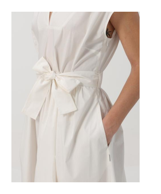 Woolrich Woman Midi Dress White Size L Cotton In White