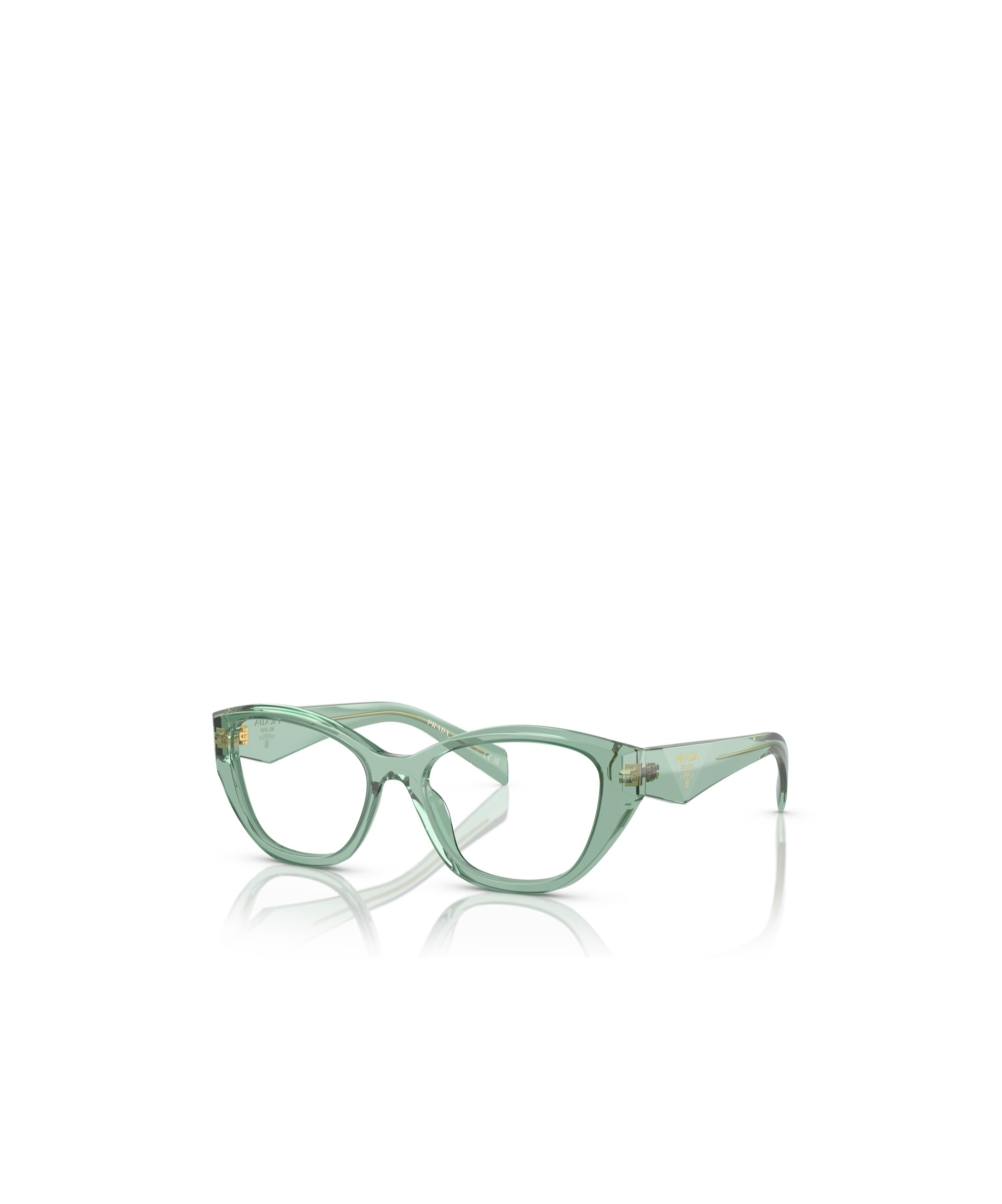 Prada Logo Flat Mirror In Green