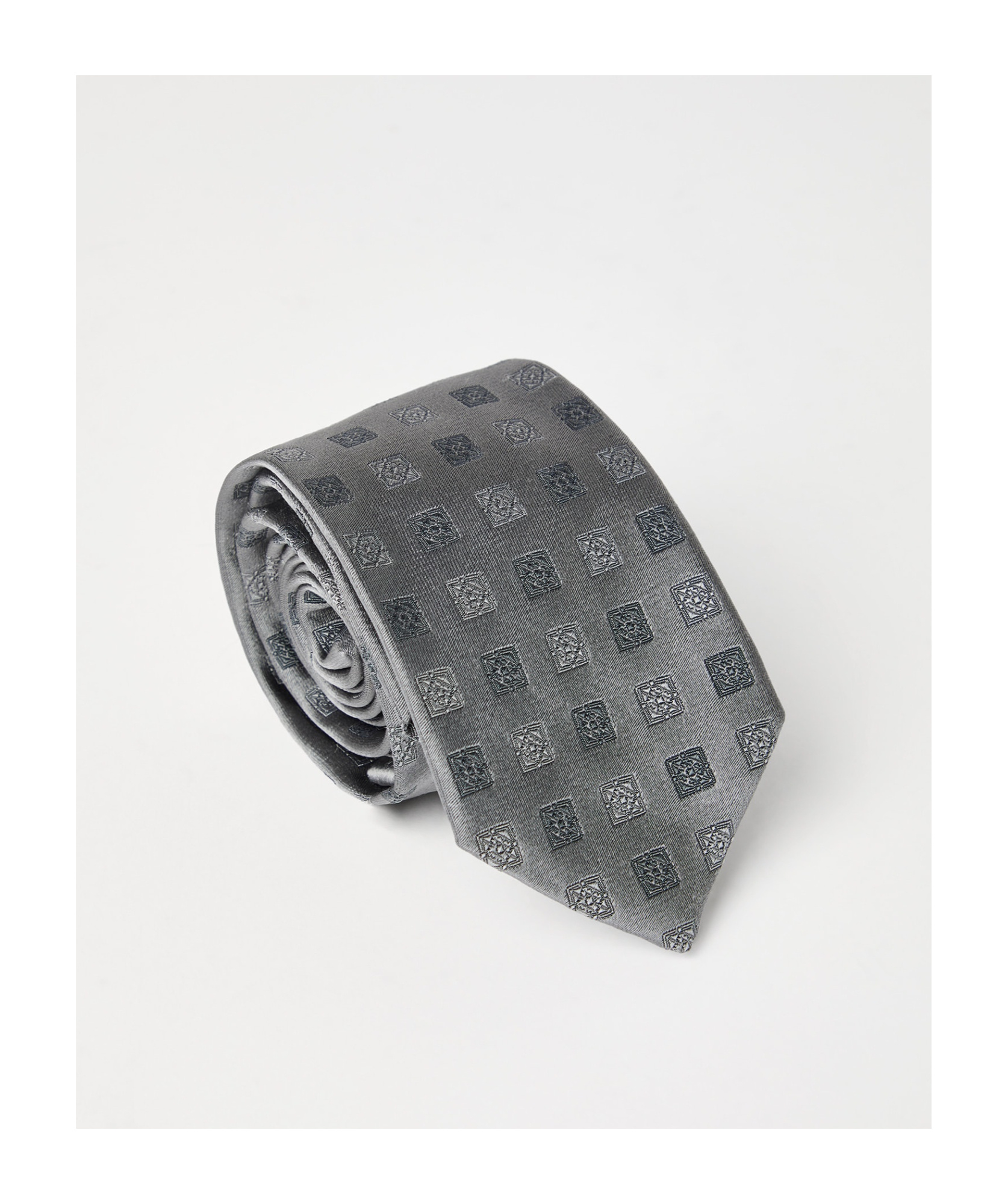Brunello Cucinelli Silk Tie In Gray