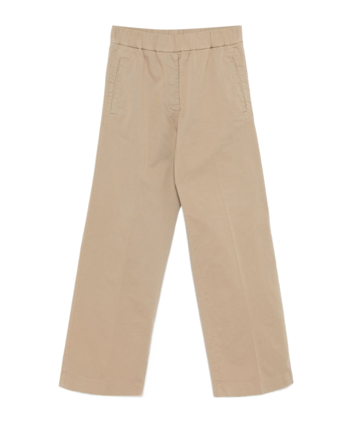 Forte Forte Cotton High Waisted Trousers In Nude