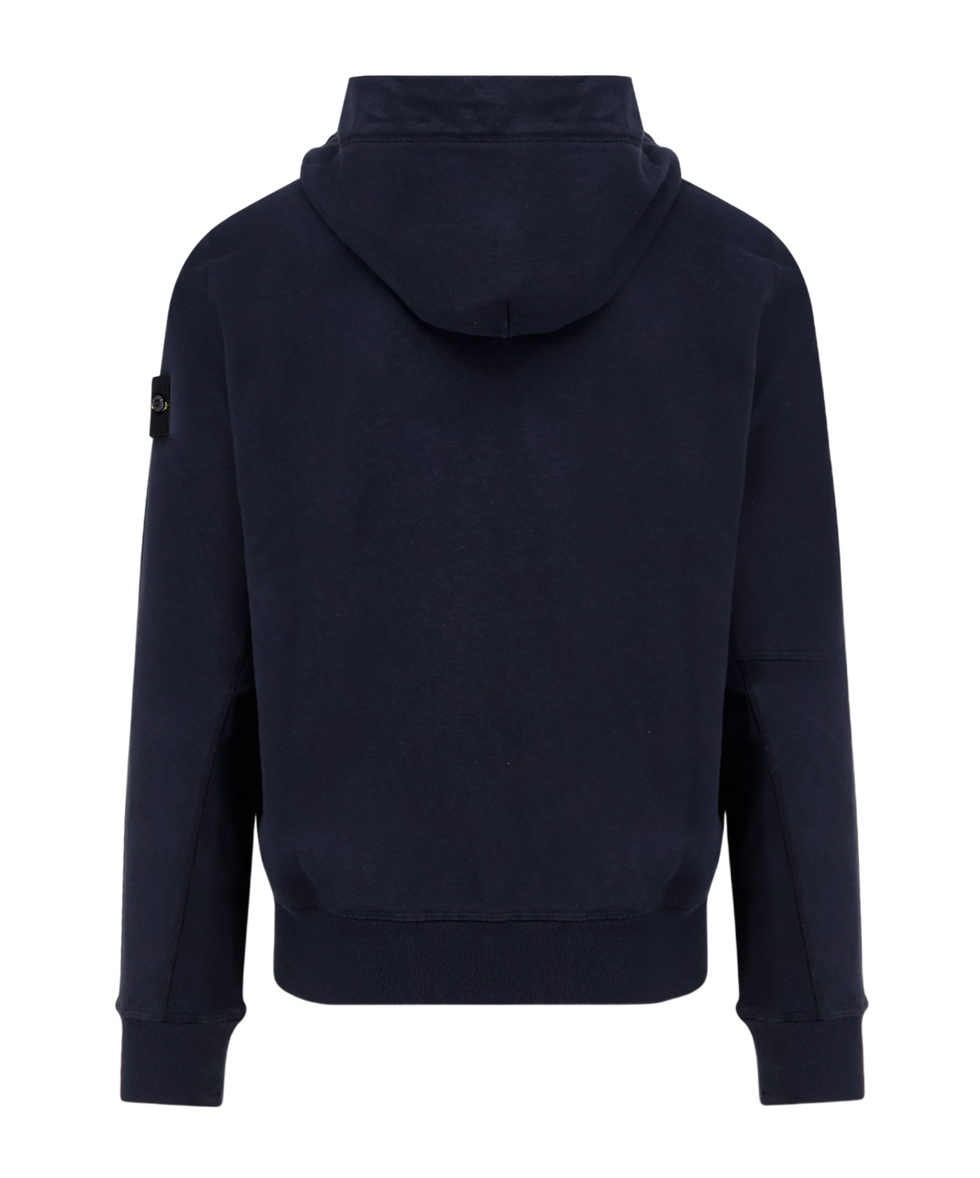 Stone Island Cotton Sweatshirt With Iconic Logo Patch In Blue