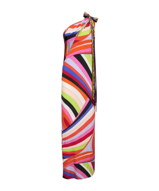 Pucci Printed One-shoulder Dress
