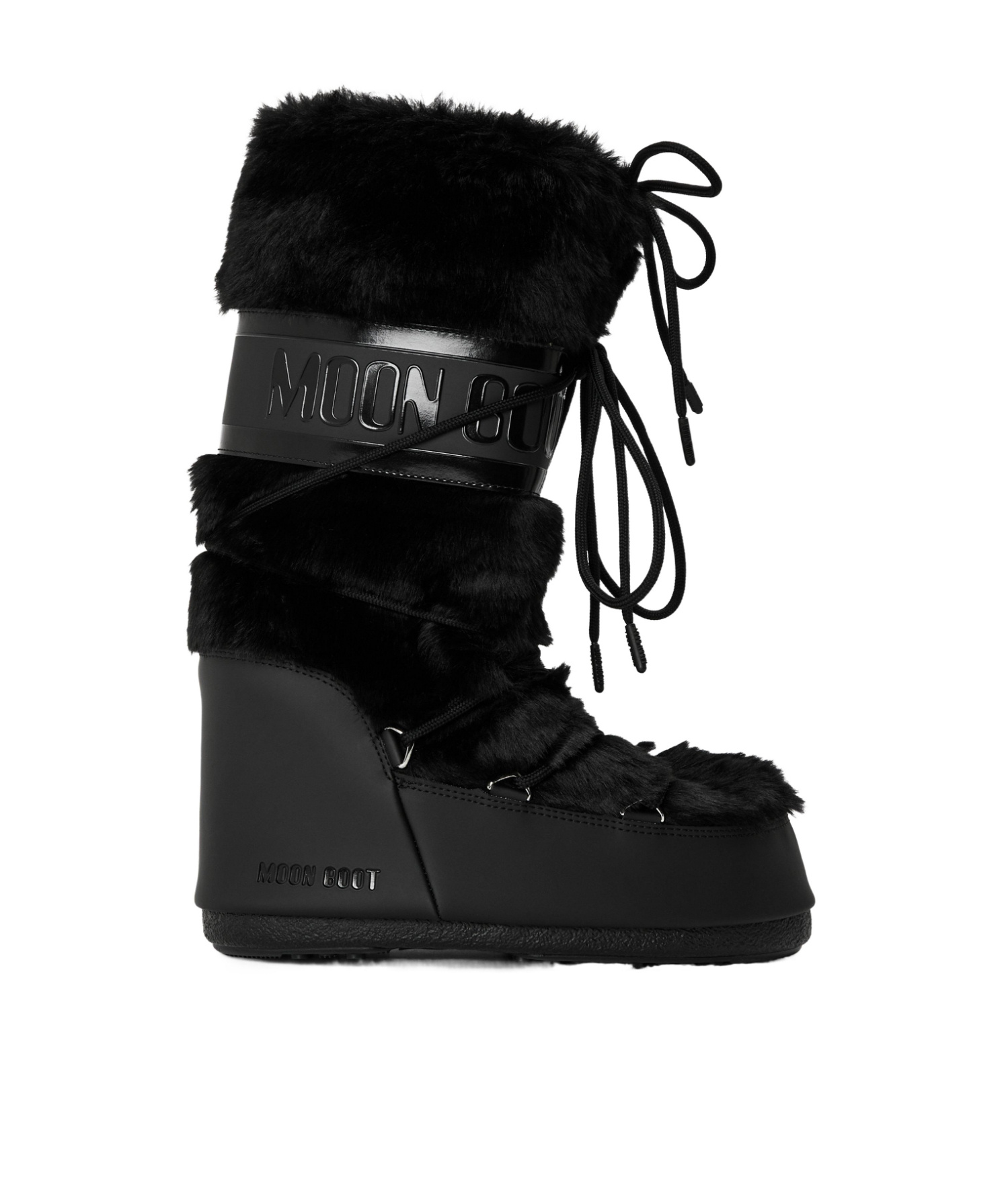 Moon Boot Icon Faux-fur Boots In Black