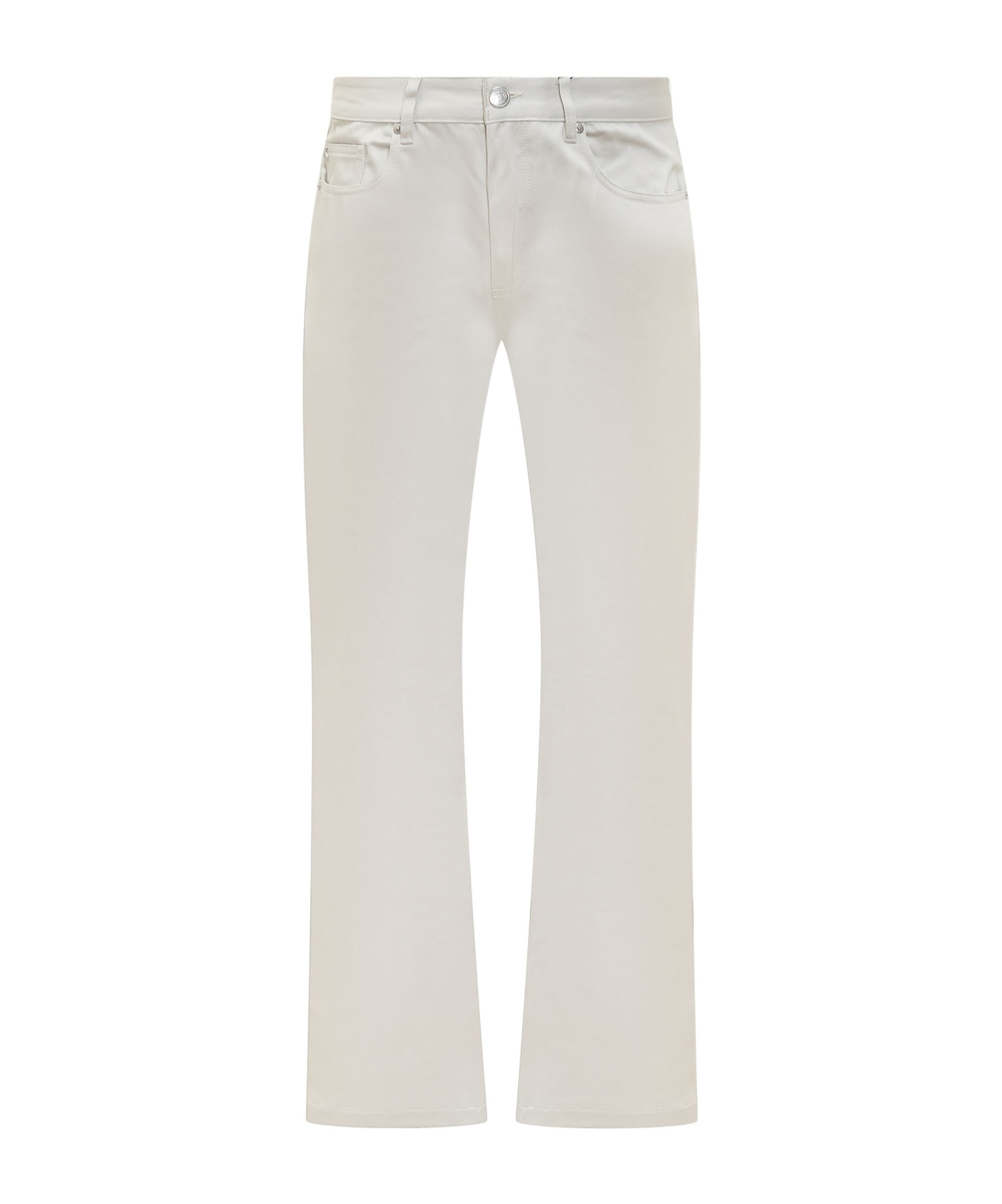 Shop Ami Alexandre Mattiussi Ami Straight Leg Trousers In White