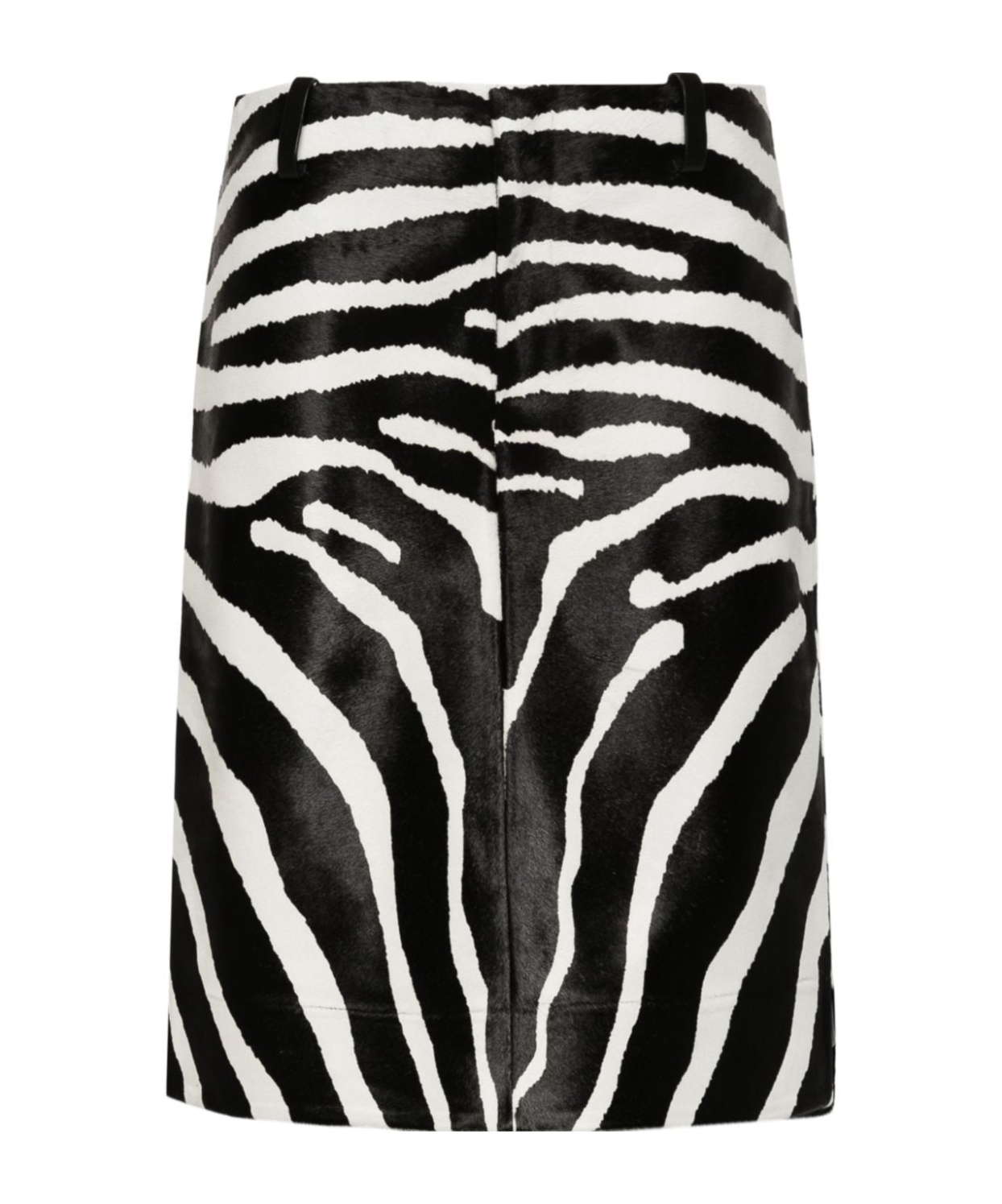 Jacquemus Tozzi Leather-trimmed Zebra-jacquard Cotton Midi Skirt In Black