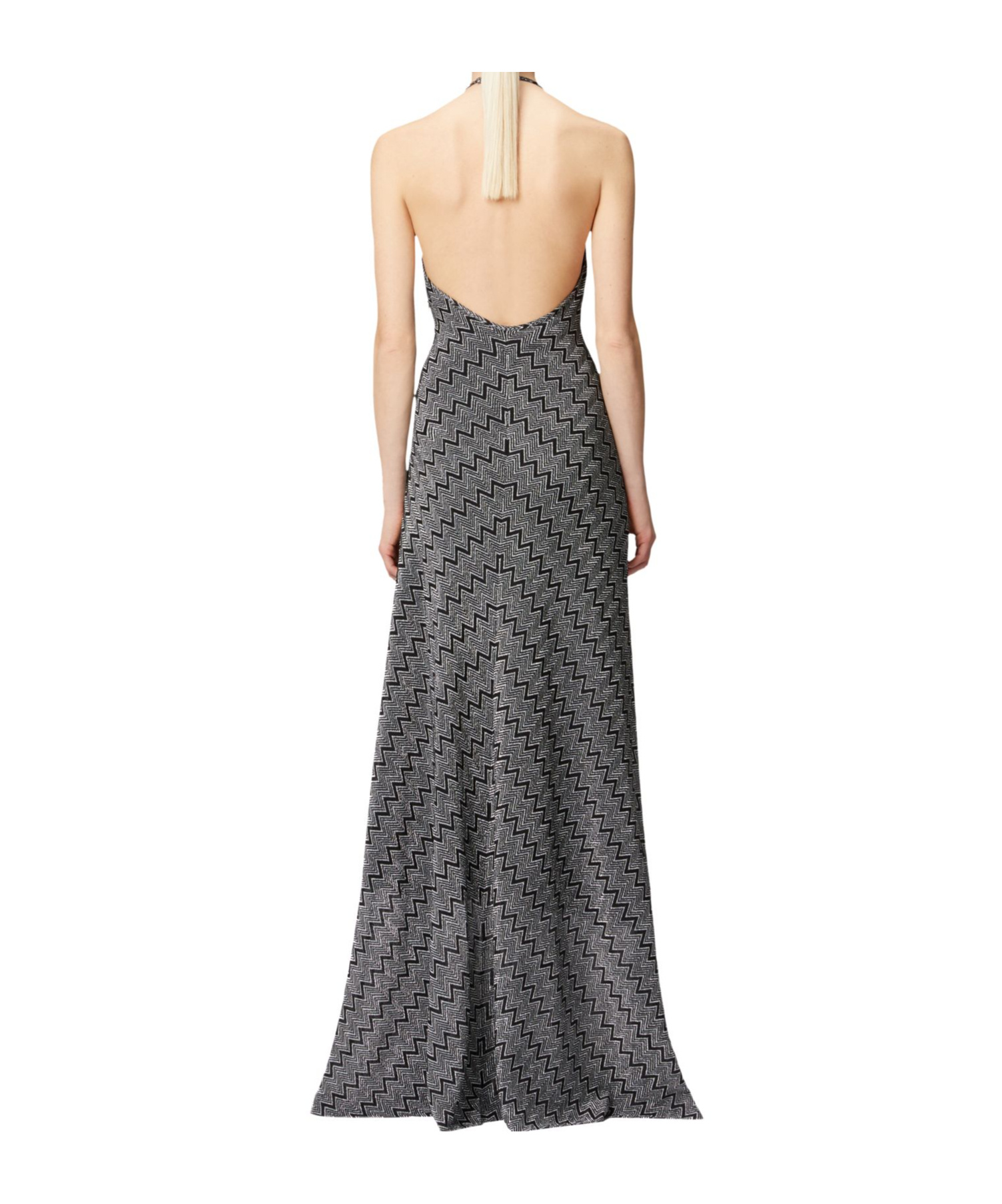 Shop Missoni Halter Neck Dress In Black