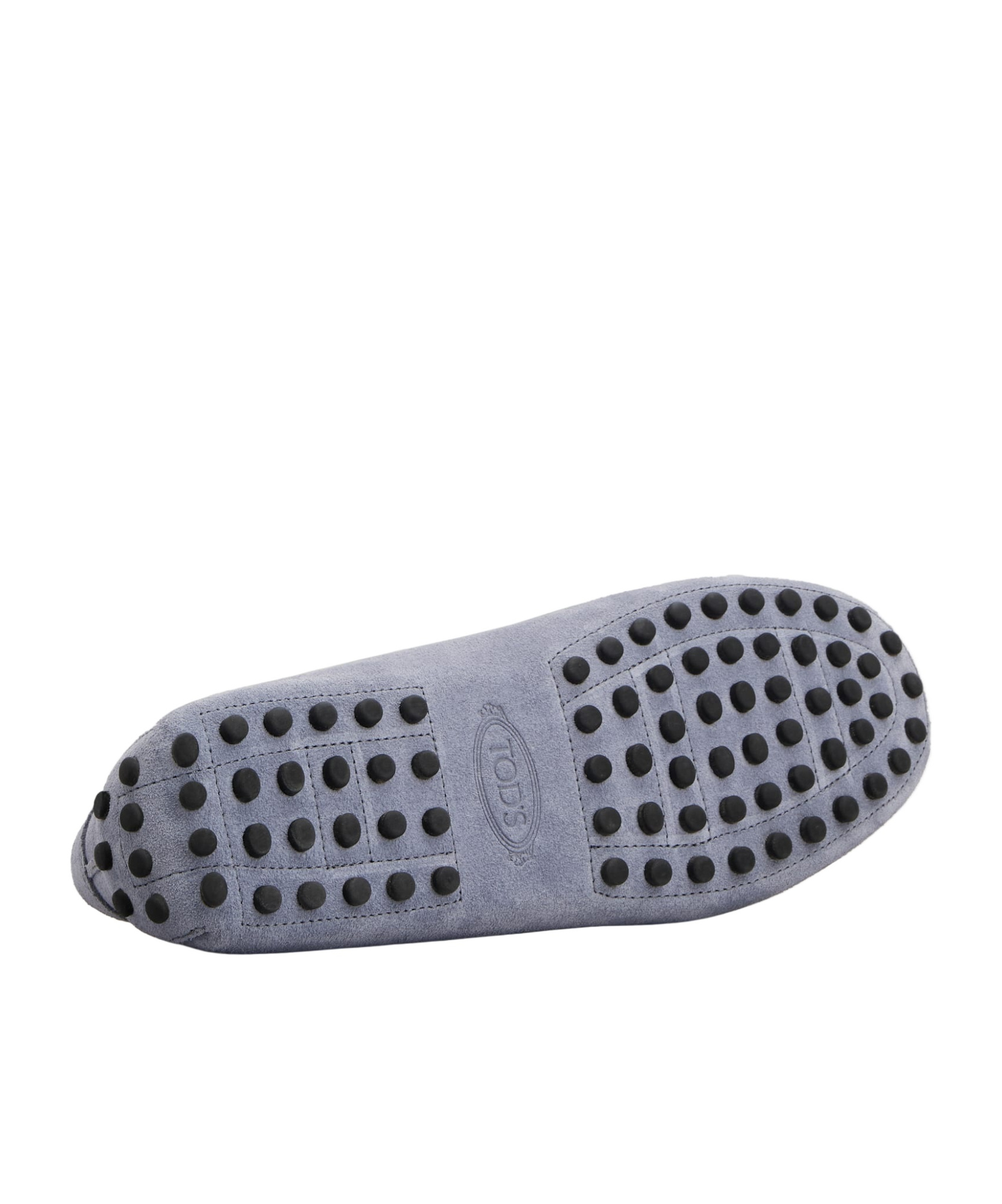 Tod's Rubber Moccasin In Suede Leather In Gray