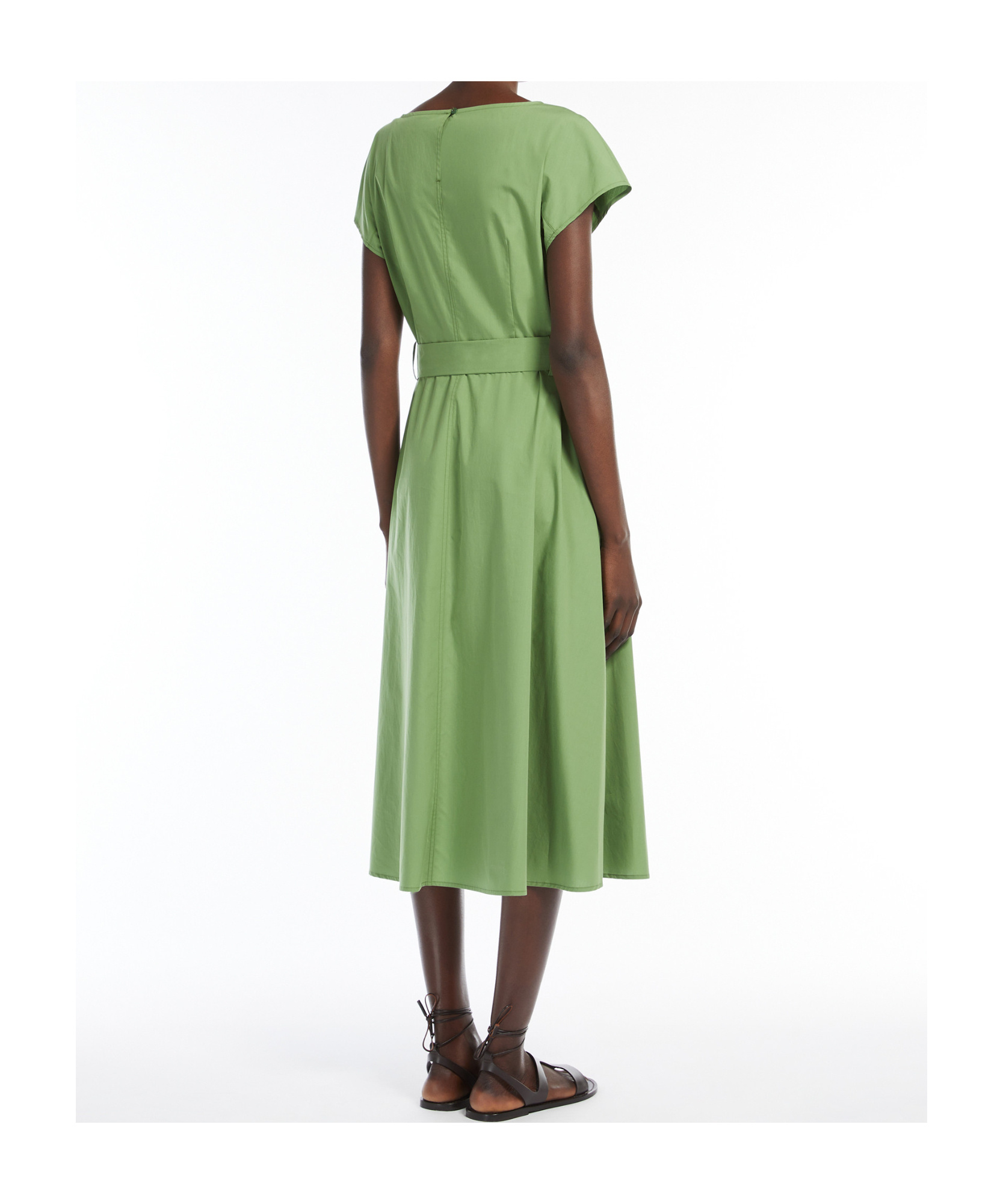 Weekend Max Mara Abito Magma In Popeline In Green