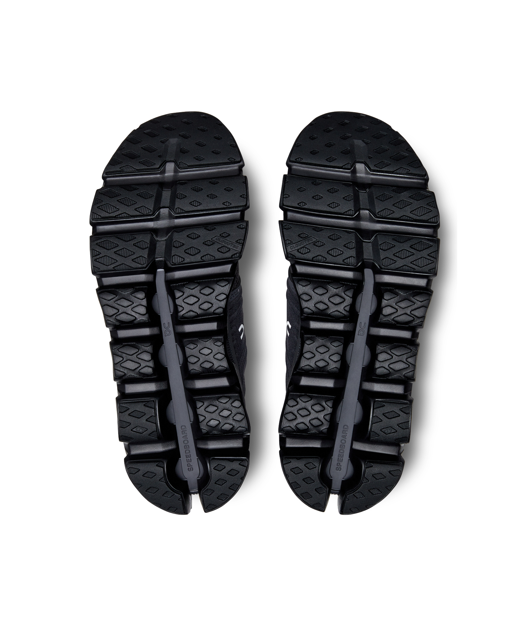 On Running Lace-up Sneakers In Black