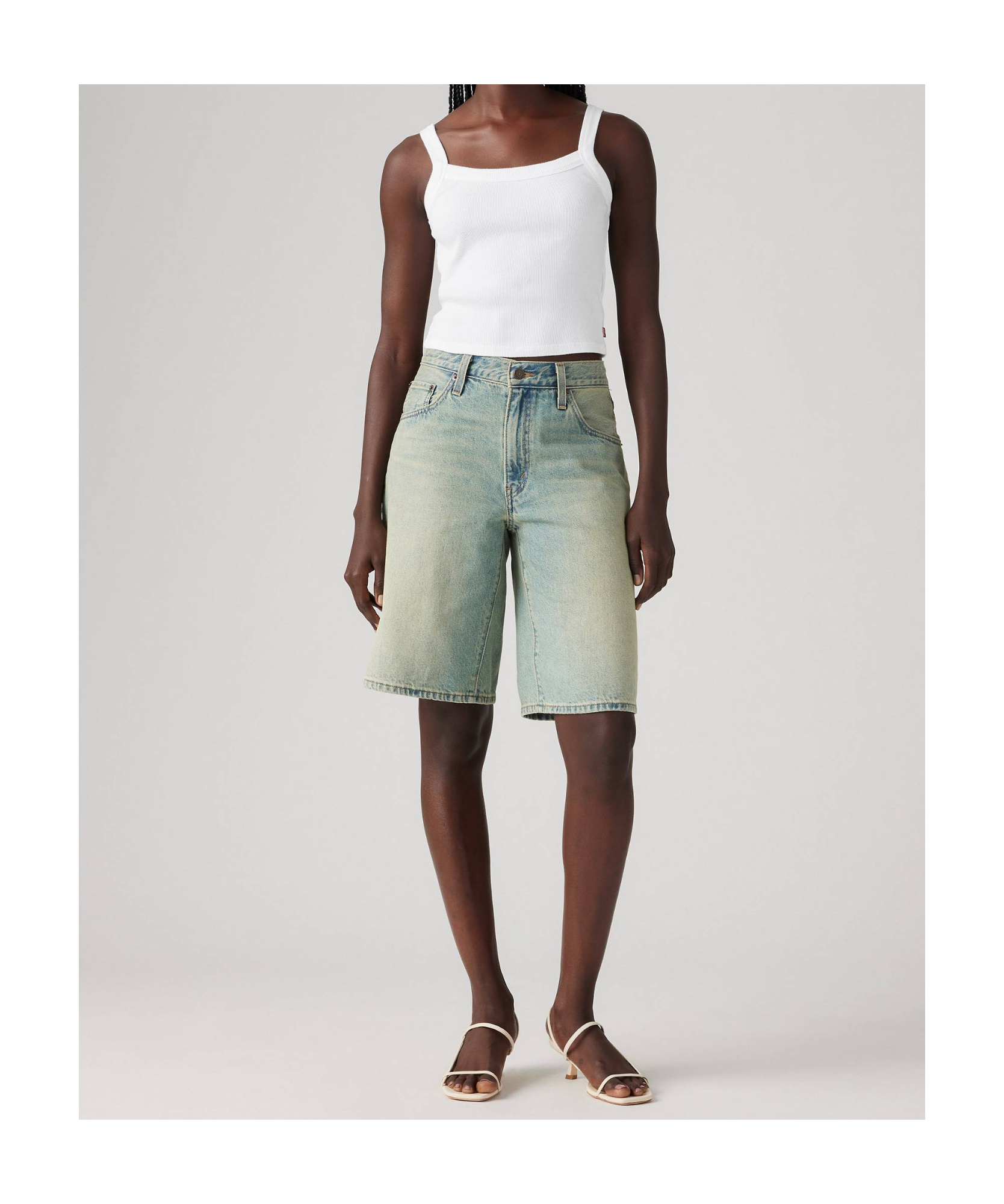 Shop Levi's Baggy Dad Women's Jorts In Gray