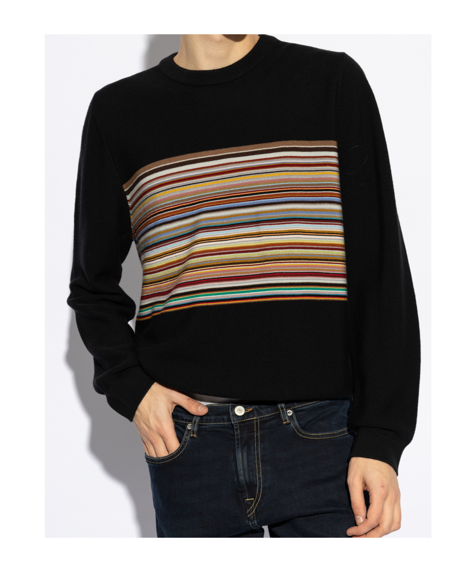 Shop Paul Smith Artist-stripe Sweater In Black