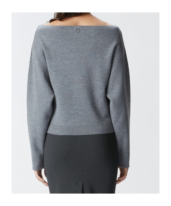 Shop Pinko Boat-neck Sweater In Gray