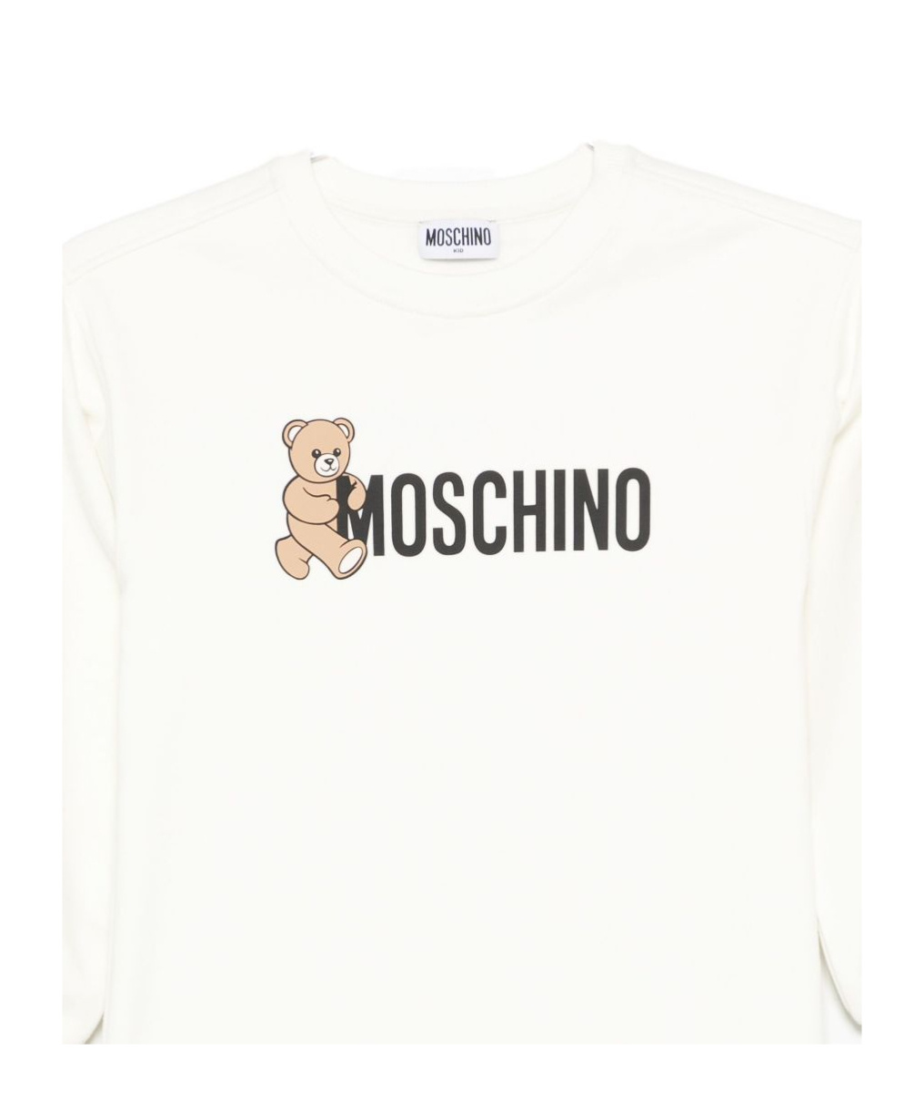 Moschino Teddy-logo Cotton Top In White