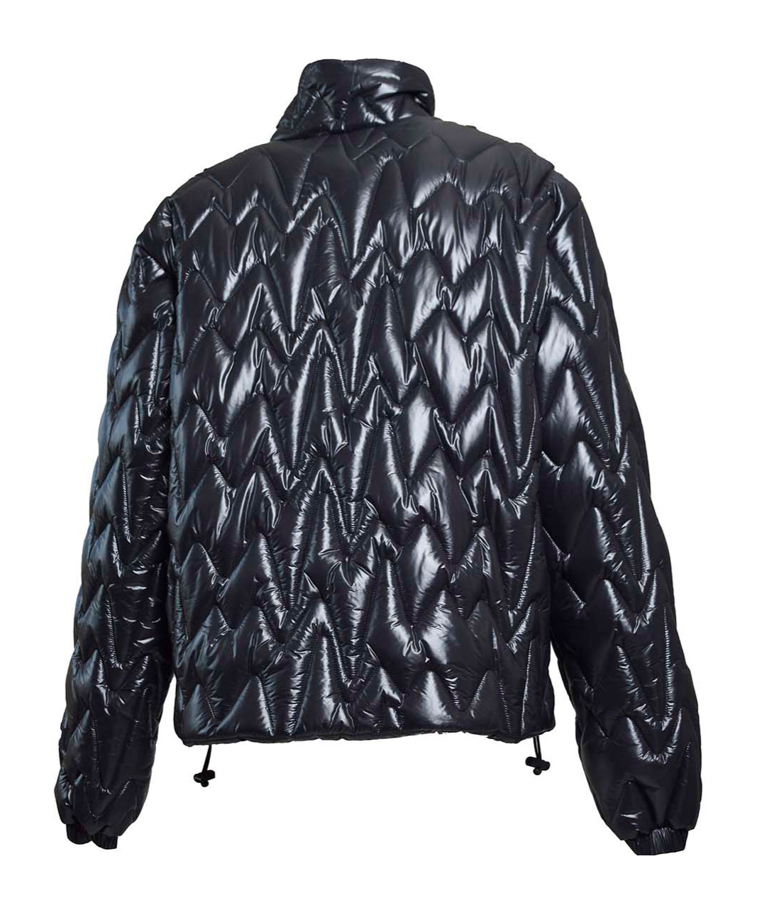 Msgm Quilted Zip-up Padded Jacket In Black