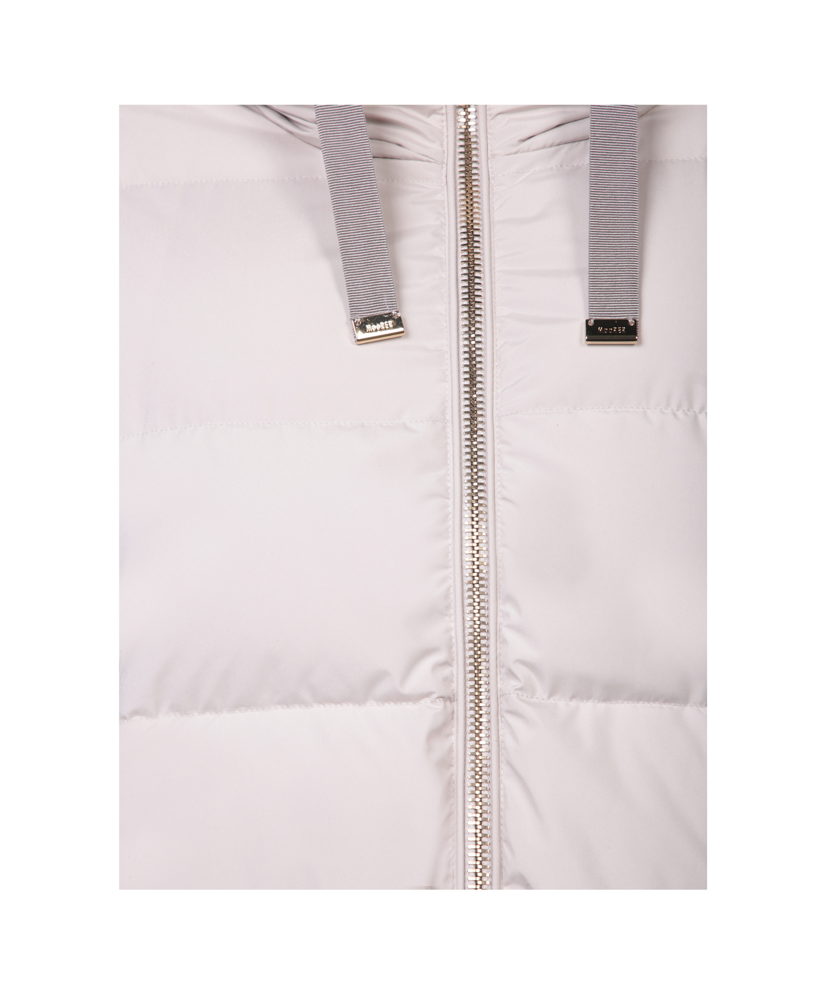 Moorer Puffer Jacket With Elegant Hood And Premium Insulation In White
