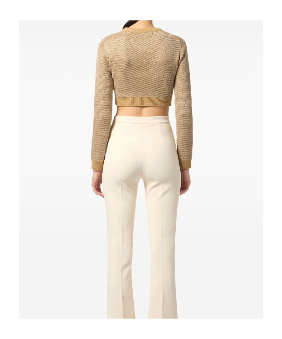 Elisabetta Franchi Sequin-embellished Sweater In Neutral