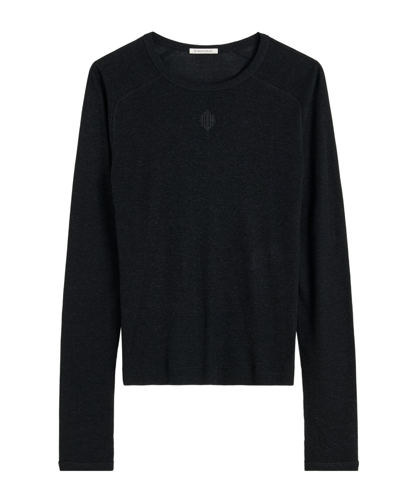 By Malene Birger Round Neck Long-sleeved T-shirt In Black