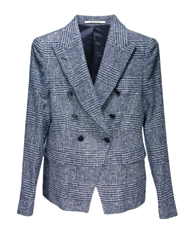 Tagliatore Lapel Long-sleeved Suit Coat In Blue