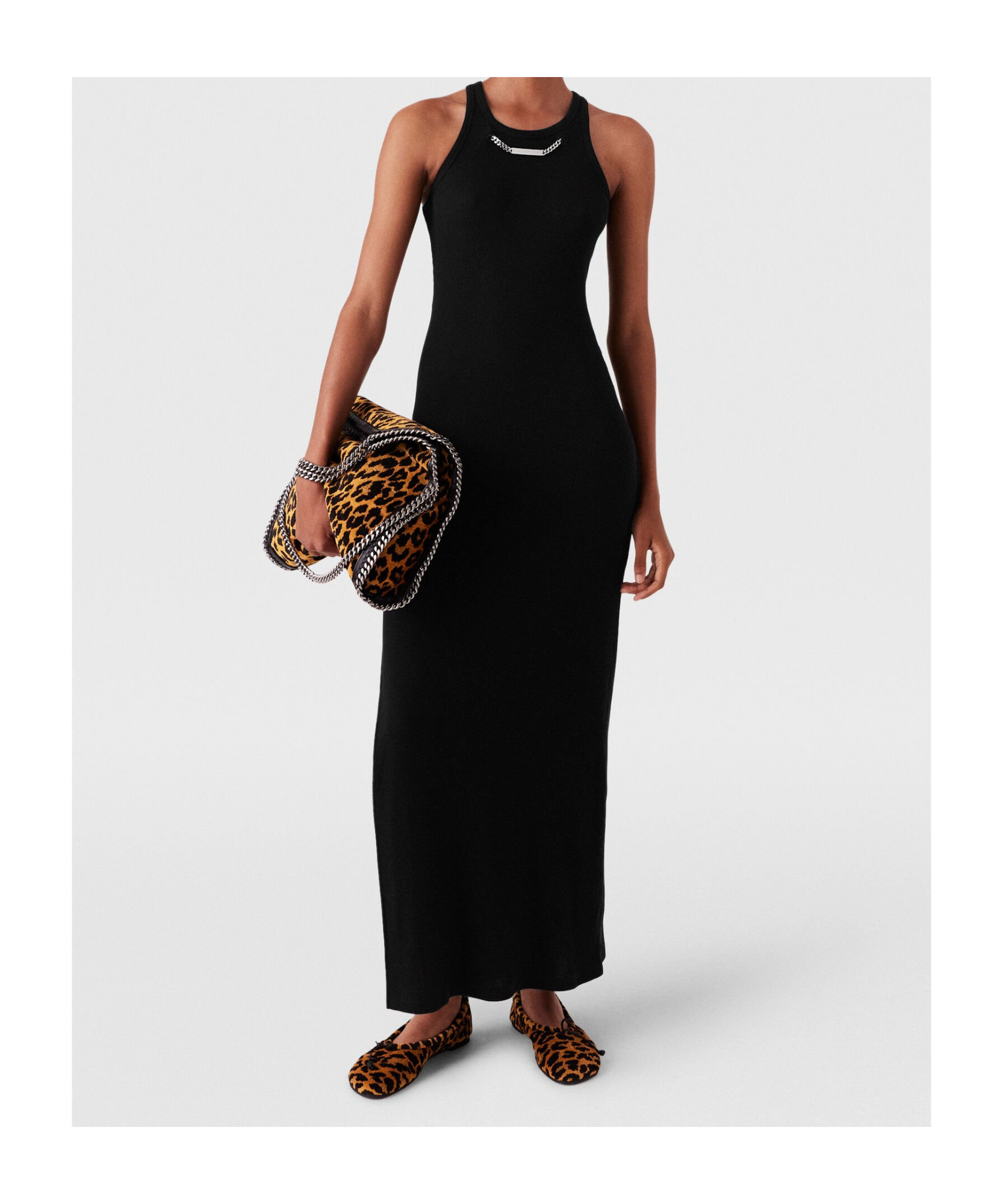 Stella Mccartney Chain Tank Dress In Black