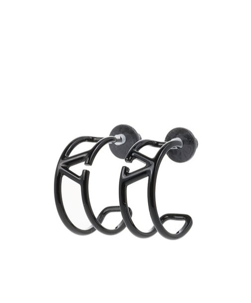 Valentino Logo Earrings In Black