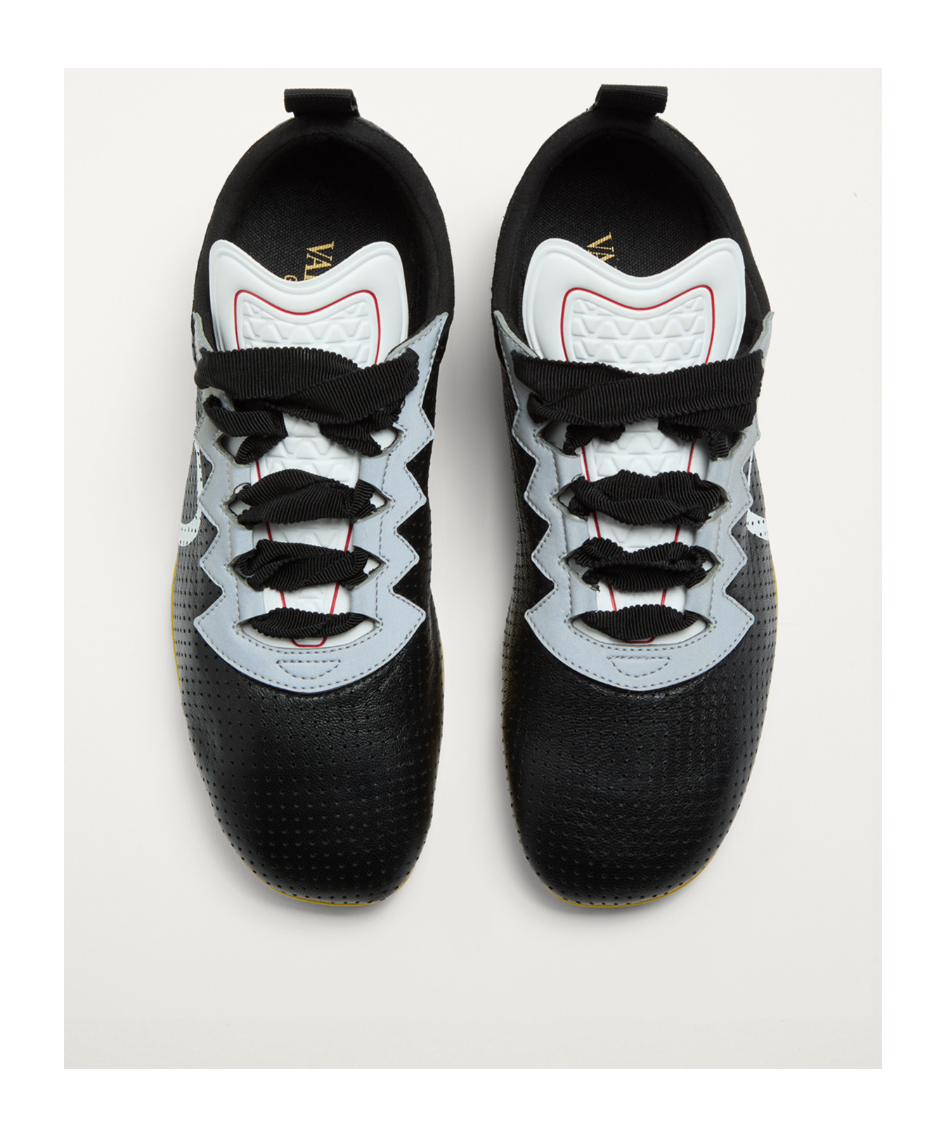 Valentino Chromathon Perforated Sneakers In Black