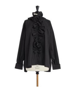 Dior Blouse With Removable Ruched Collar In Black