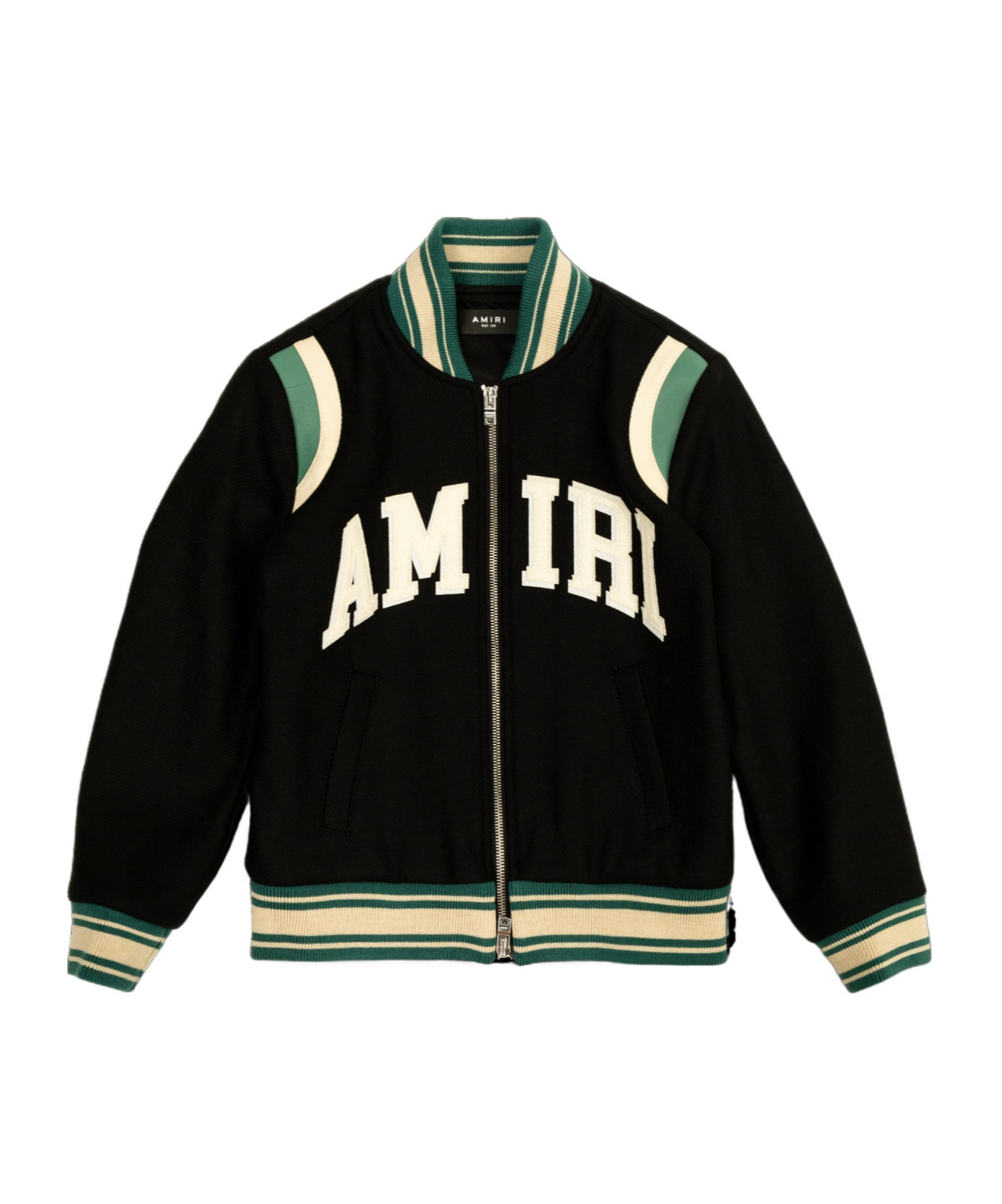 Amiri Logo-patches Striped-edge Bomber Jacket