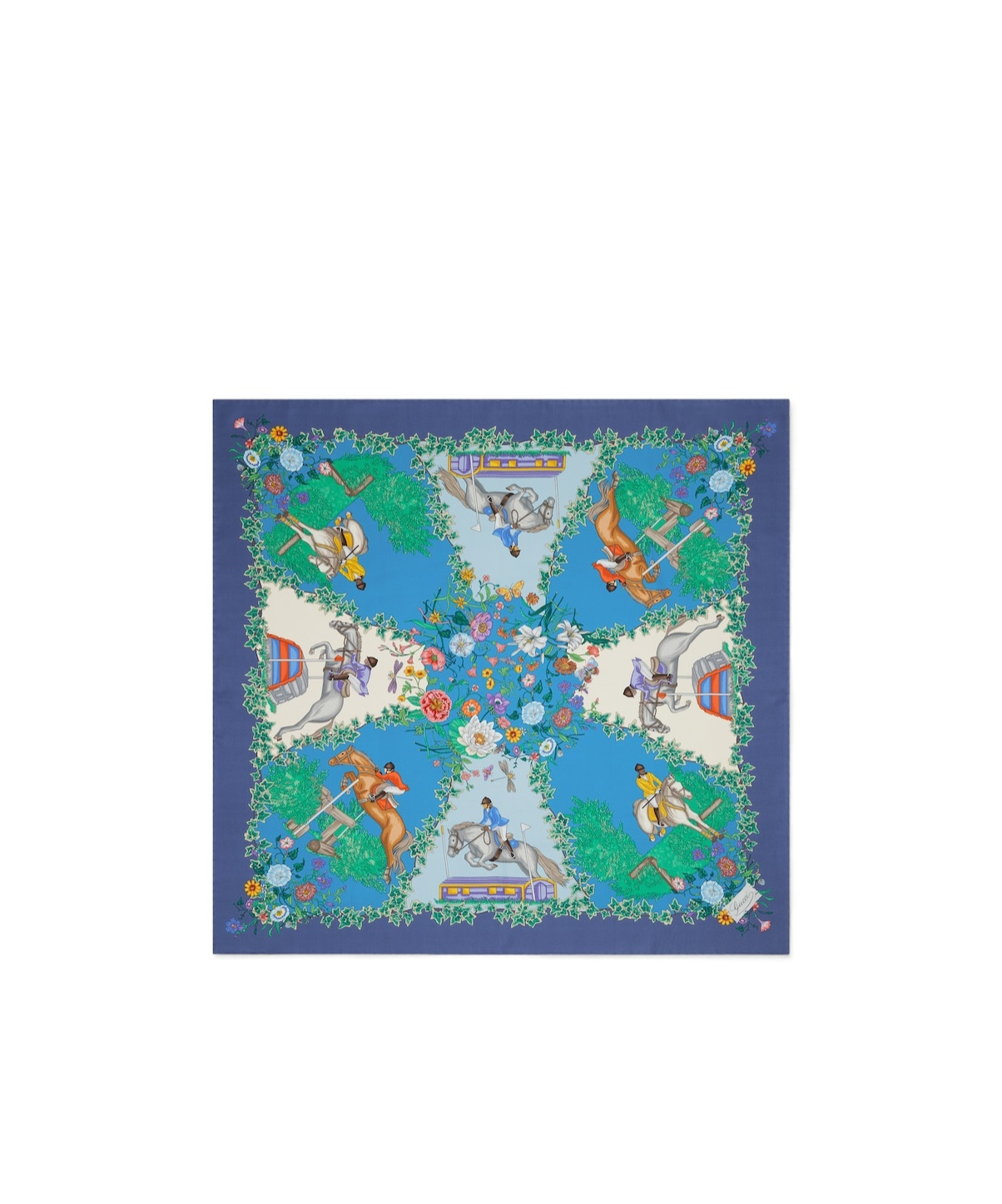 GUCCI FULL BODY FLORAL PRINTED SILK SCARF