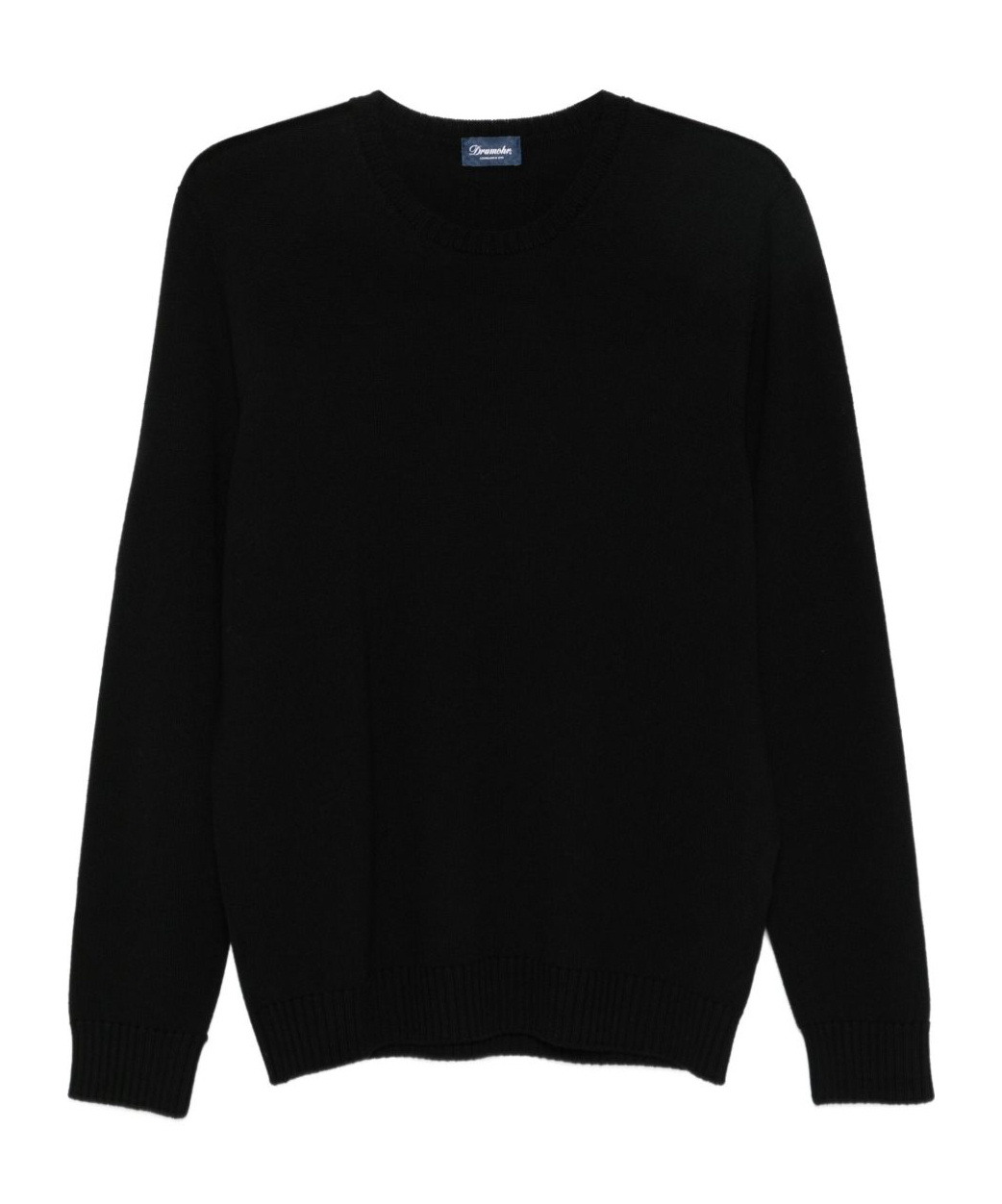 Drumohr Wool Crewneck Sweater In Black