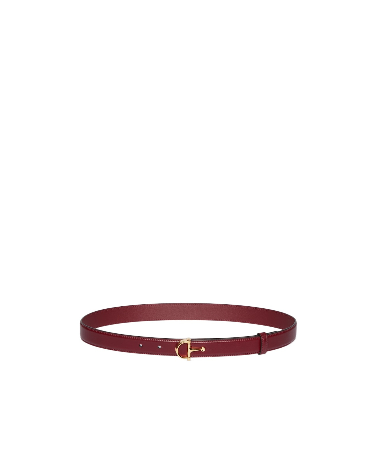 Gucci Thin Belt With Half-horsebit Buckle In Brown