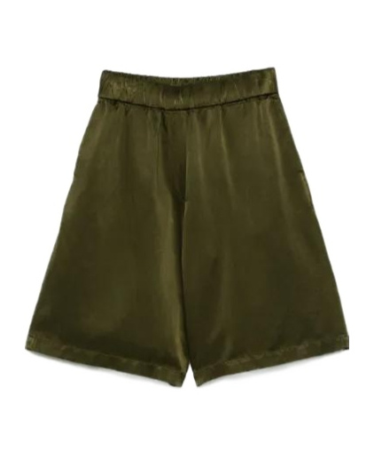 Dries Van Noten Elastic Waist Shorts In Green