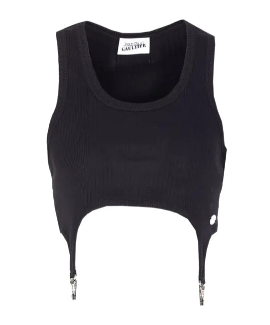 Jean Paul Gaultier Short Vest In Black