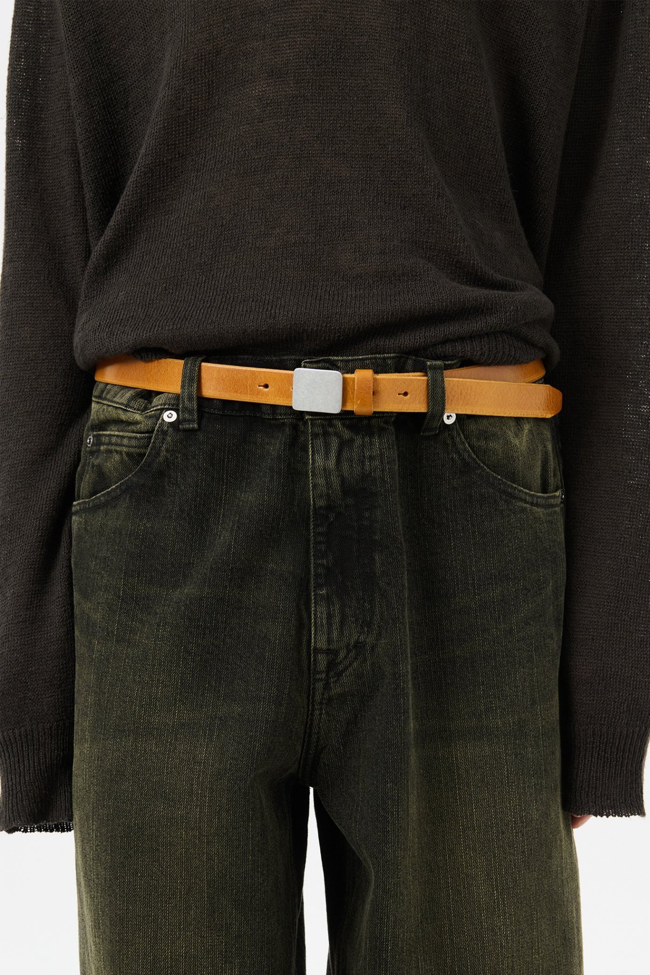 Our Legacy Square Buckle Belt In Brown