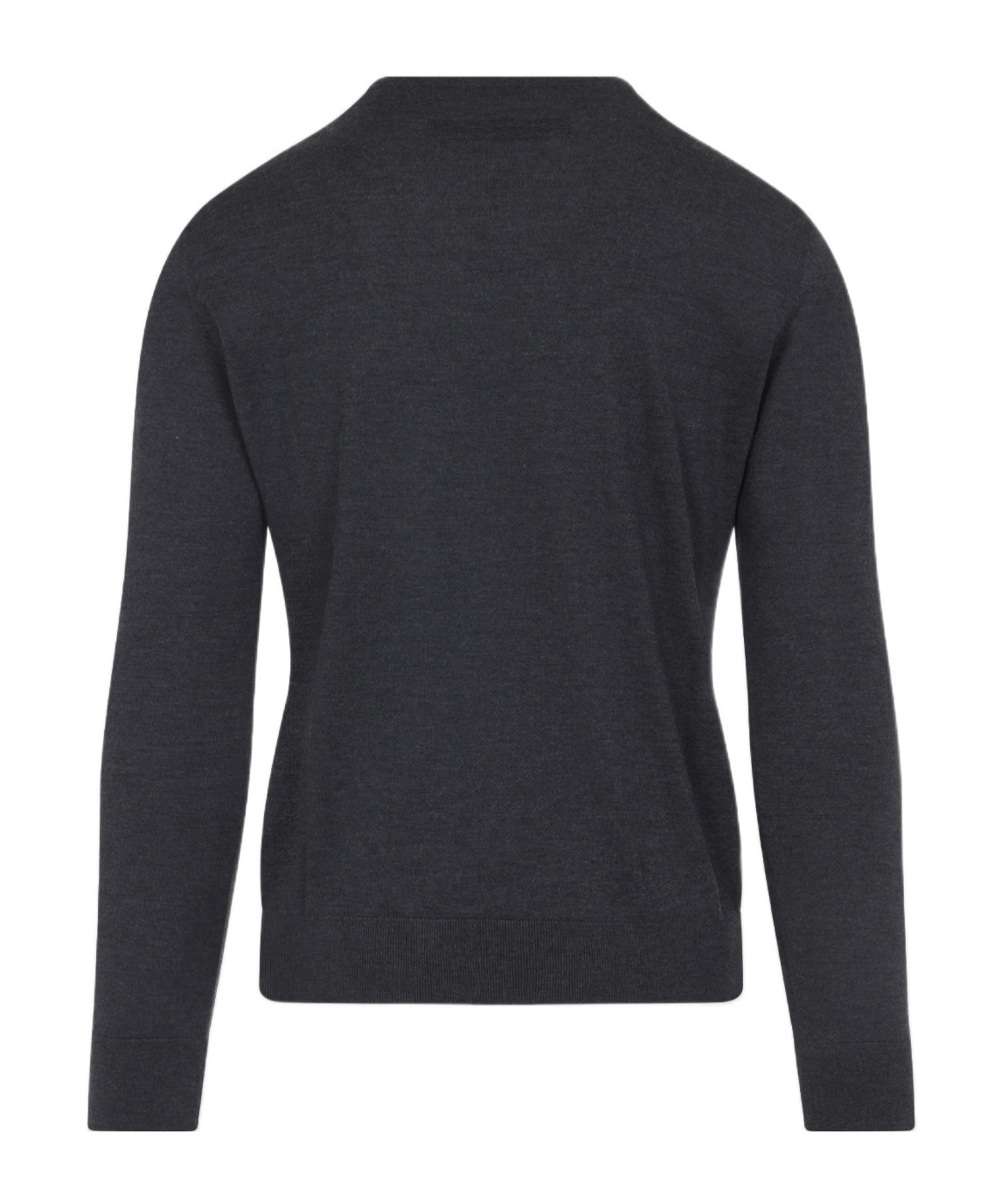 Zegna Soft Cashmere Crewneck Sweater With Ribbed Cuffs And Hem In Gray