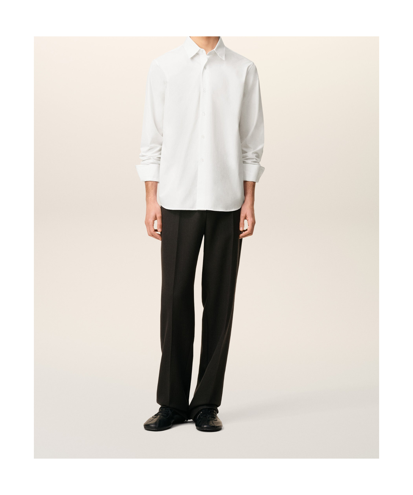 Ami Alexandre Mattiussi White Poplin Cotton Tailor Shirt White In White