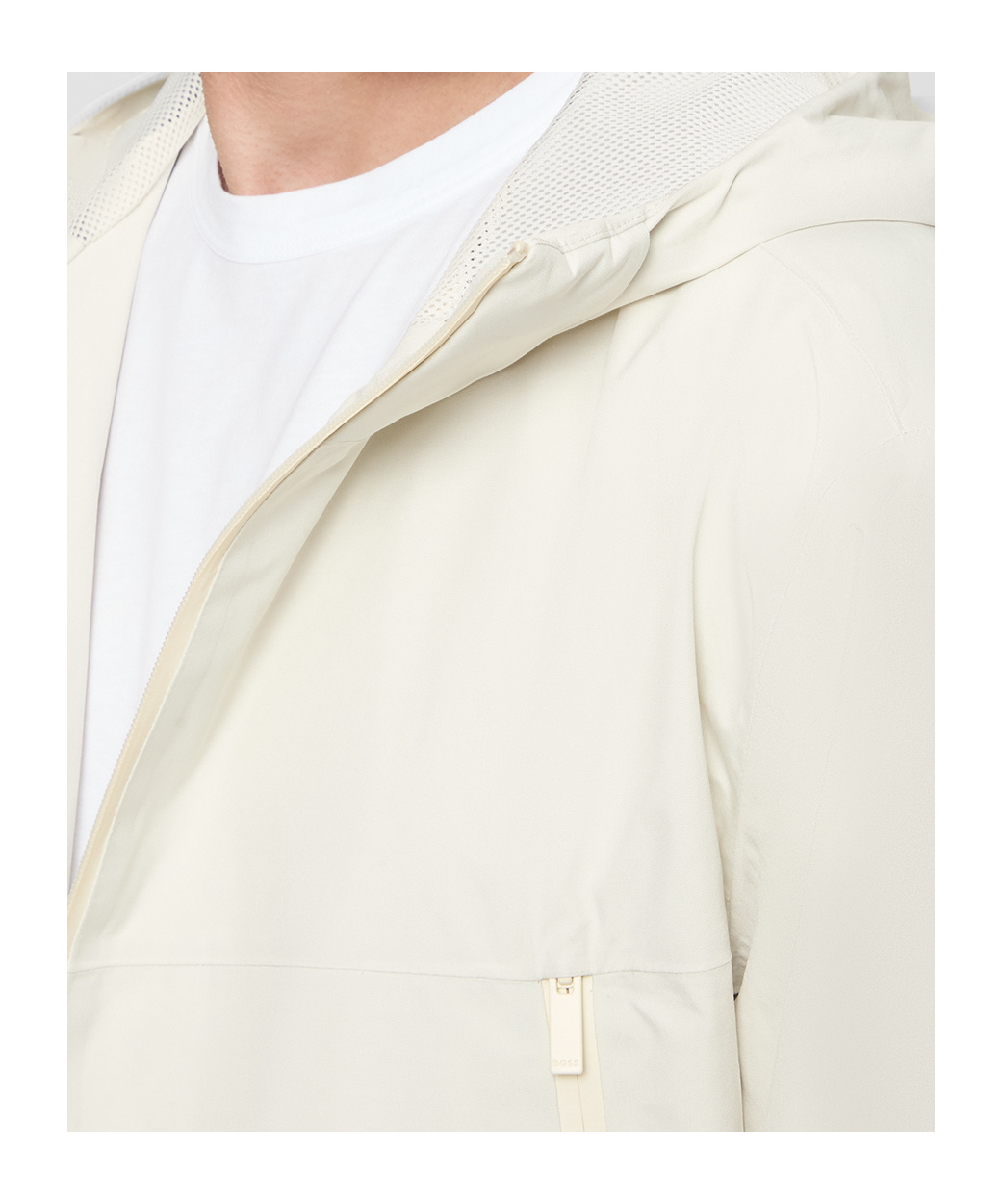 Hugo Boss Long-sleeved Windbreaker In White