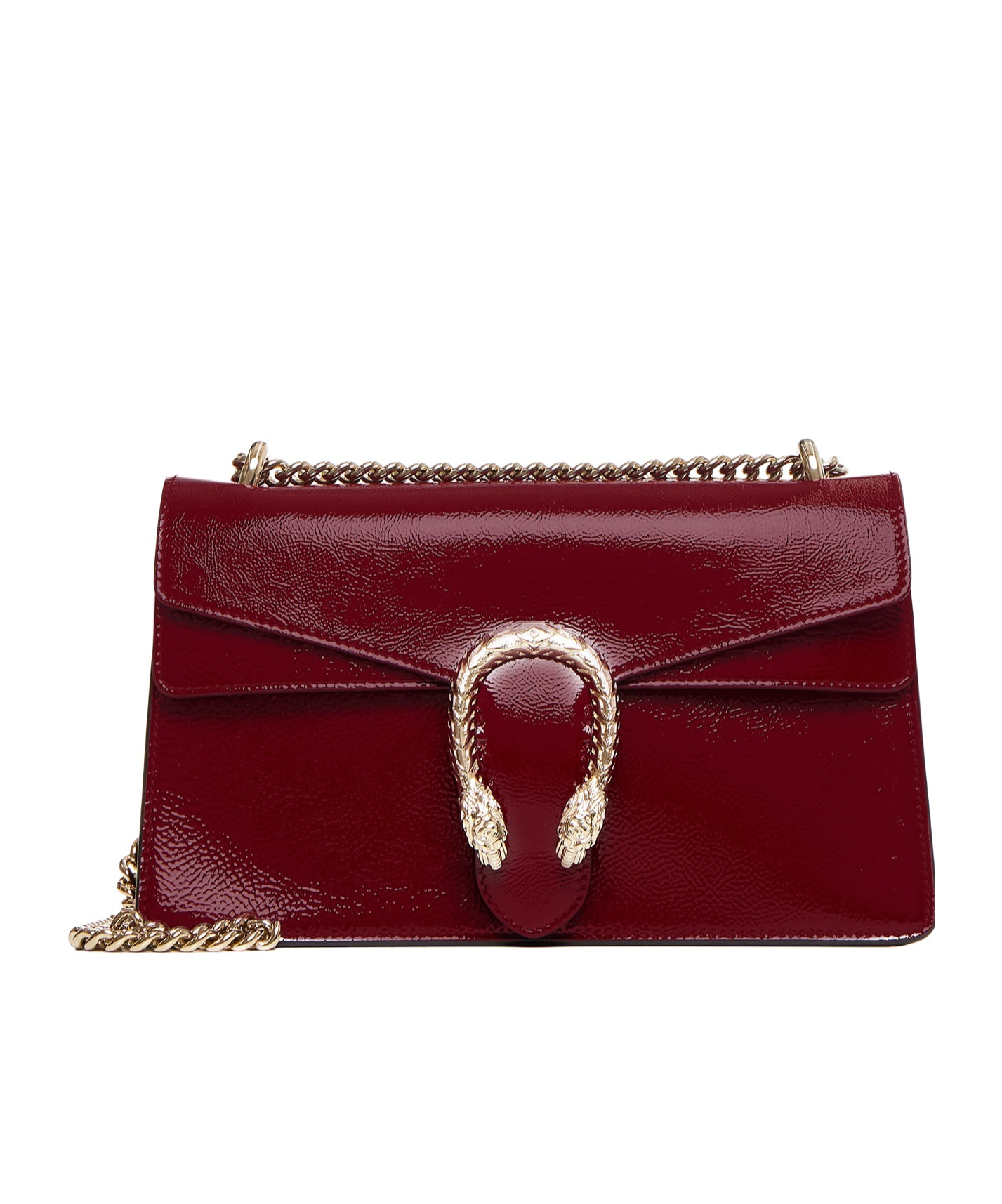 Gucci Small Dionysus Leather Shoulder Bag In Red
