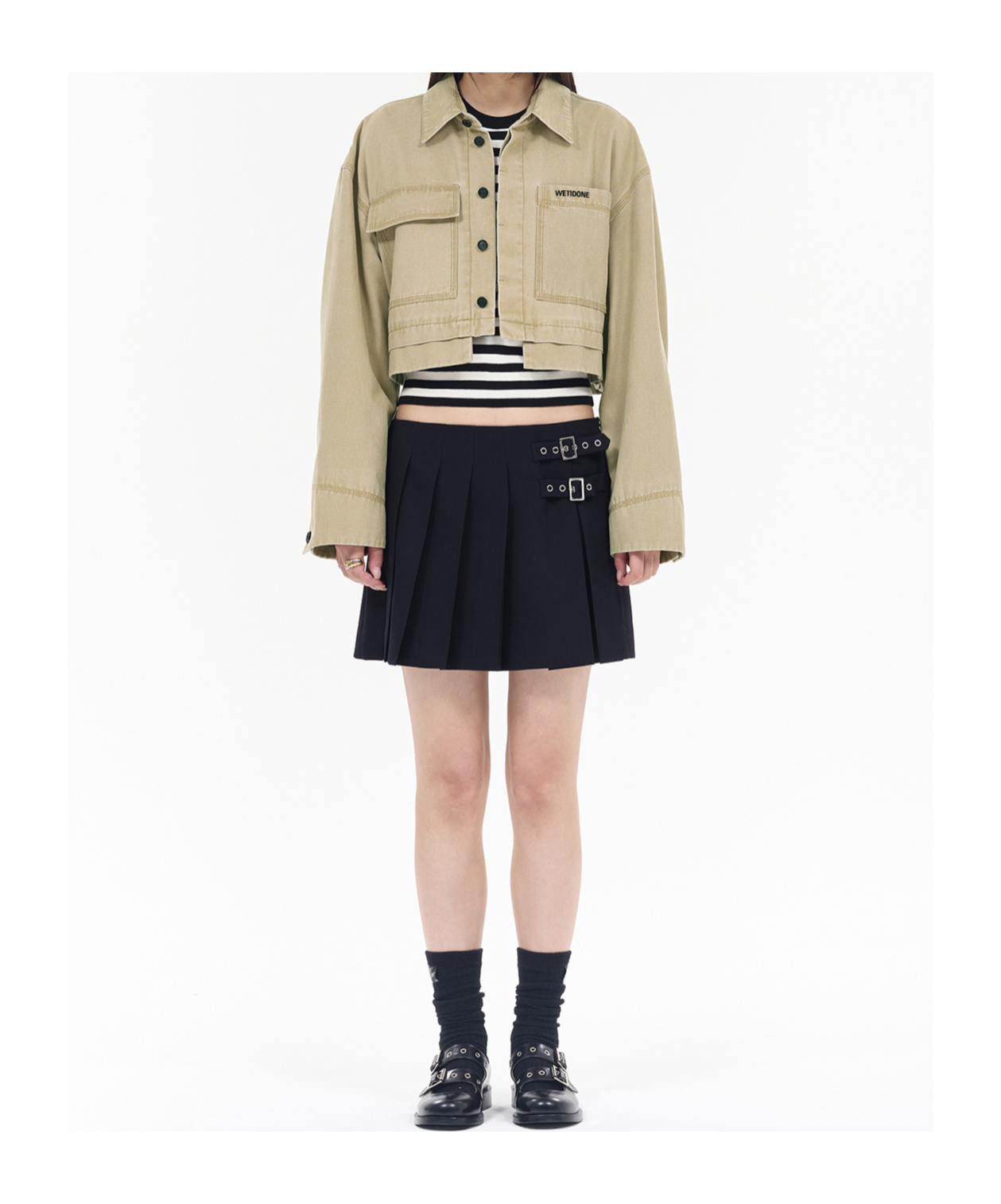 We11 Done Cropped Jacket In Nude