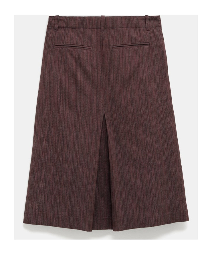 Dries Van Noten Sulia Slit Detailed Midi Skirt In Black