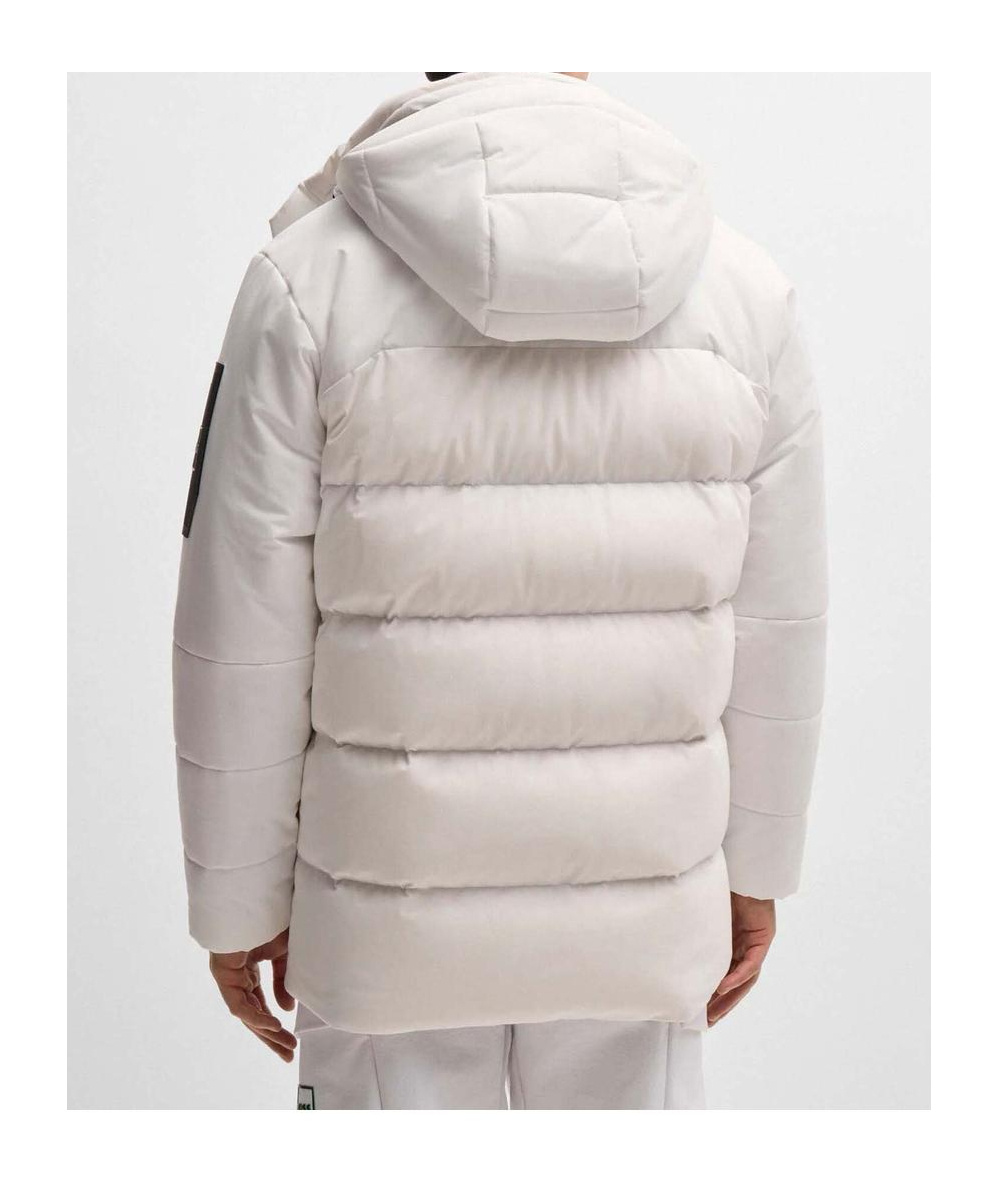 Hugo Boss Long Sleeve Down Jacket In White