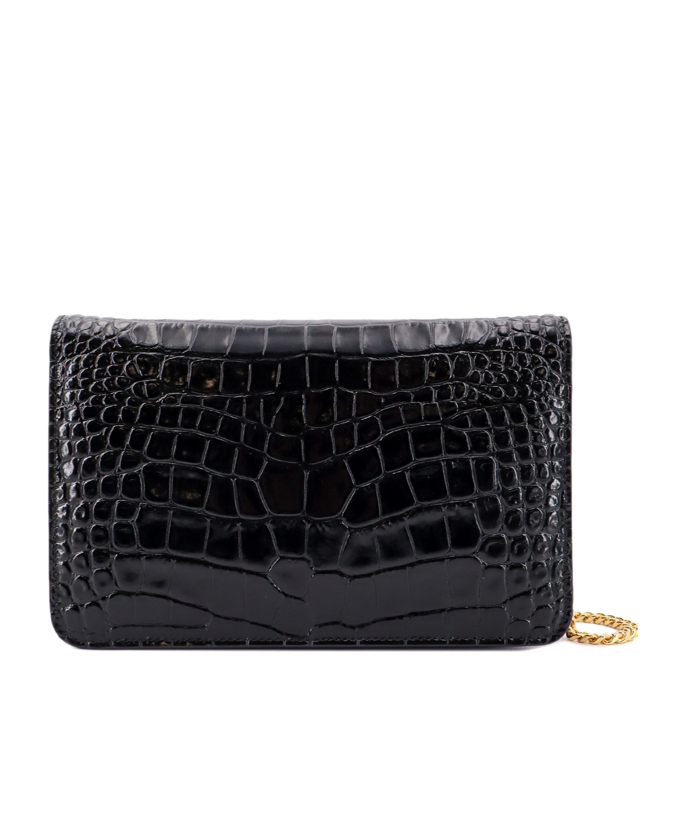 Tom Ford Whitney Crocodile Print Shoulder Bag. In Black