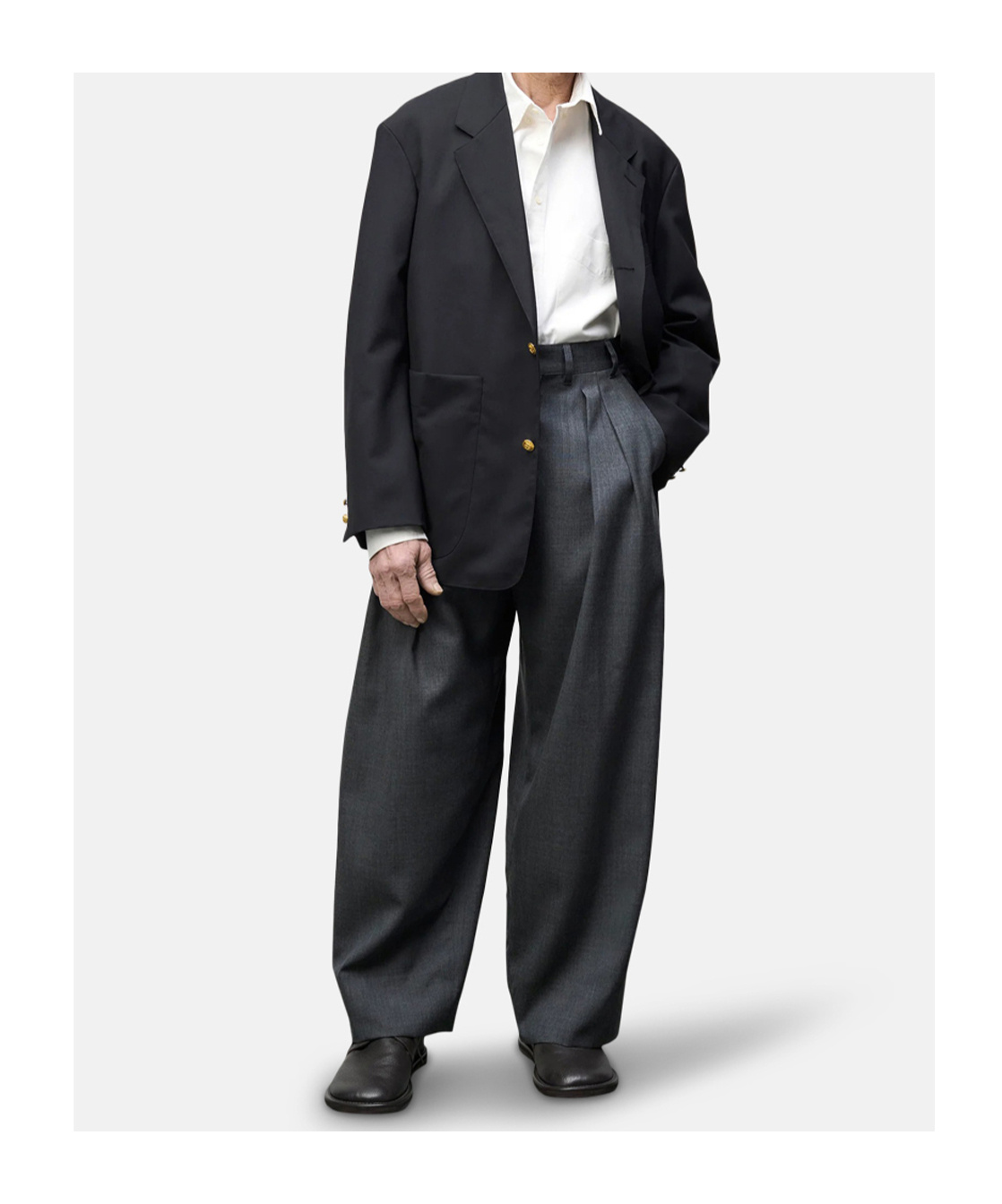 Studio Nicholson X Beams Plus Track Pants In Gray